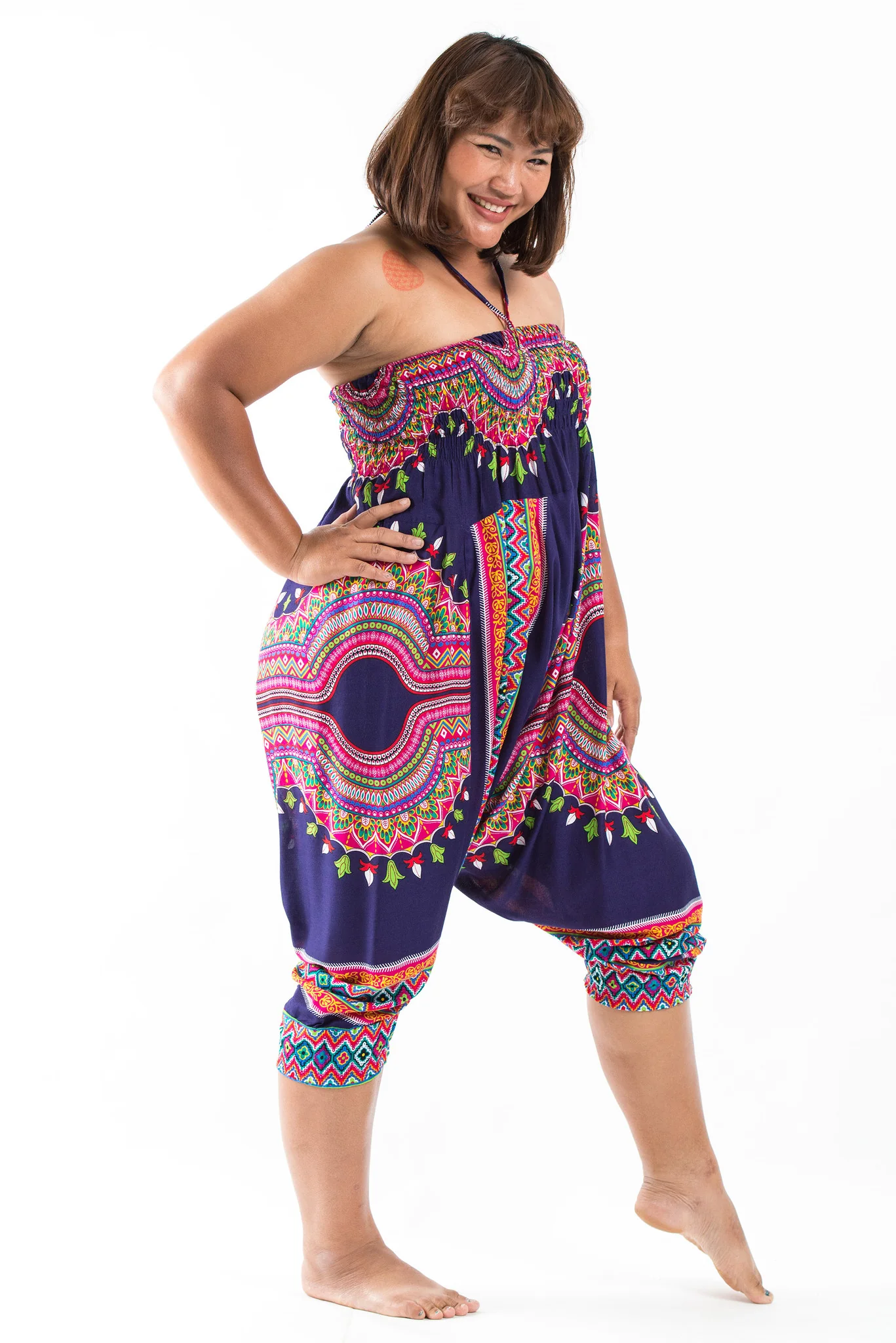 2479-Plus-Size-Dashiki-Prints-2-in-1-Jumpsuit-Harem-Pants-in-Navy-5.webp Plus Size Dashiki Prints 2-in-1 Jumpsuit Harem Pants in Navy