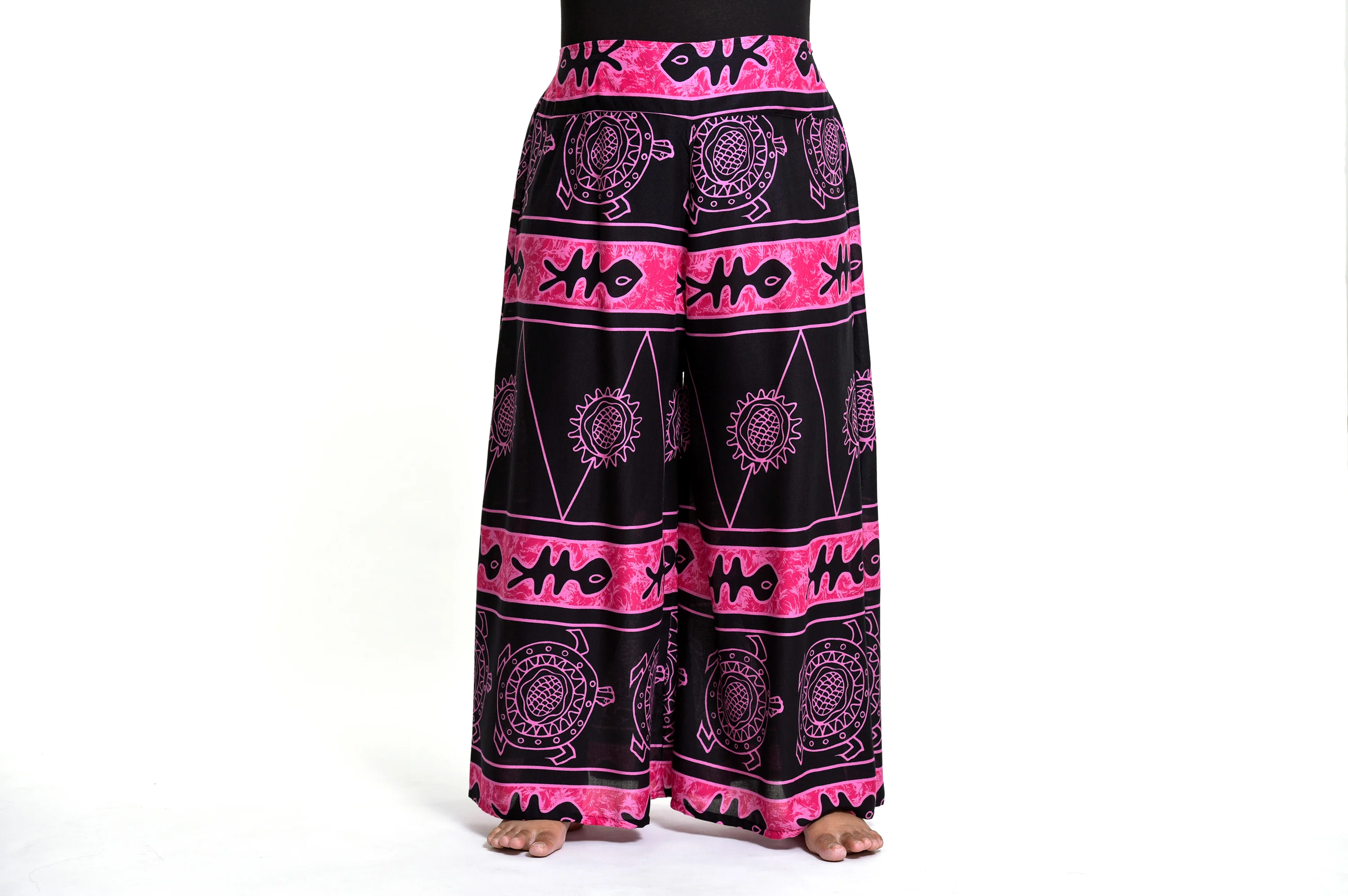 2483-Plus-Size-Turtle-Print-Palazzo-Style-Harem-Pants-in-Pink-2.webp Plus Size Turtle Print Palazzo Style Harem Pants in Pink