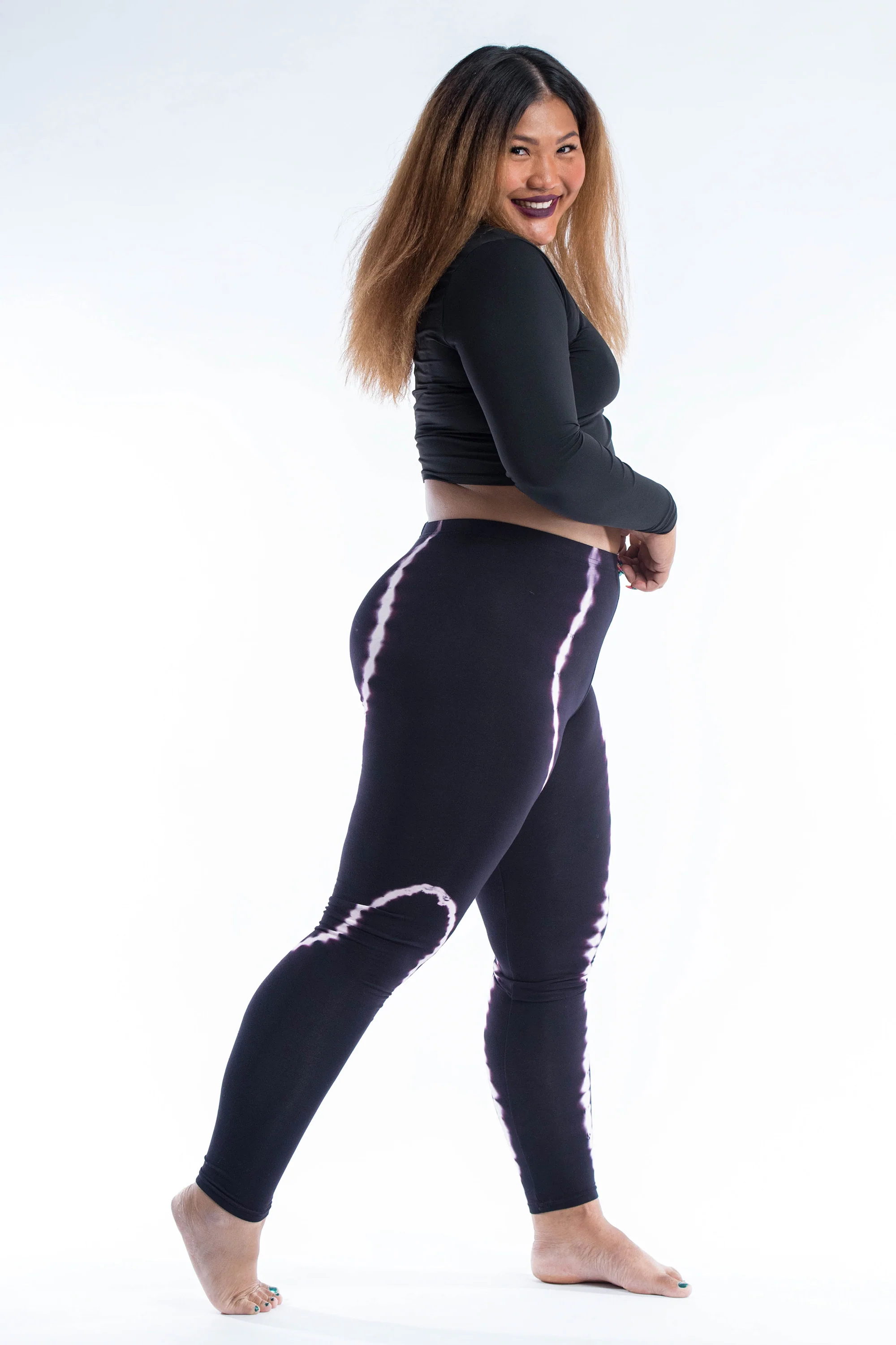 2484-Plus-Size-Black-Tie-Dye-Cotton-Leggings-in-Electra-Pink-3.webp Plus Size Black Tie Dye Cotton Leggings in Electra Pink