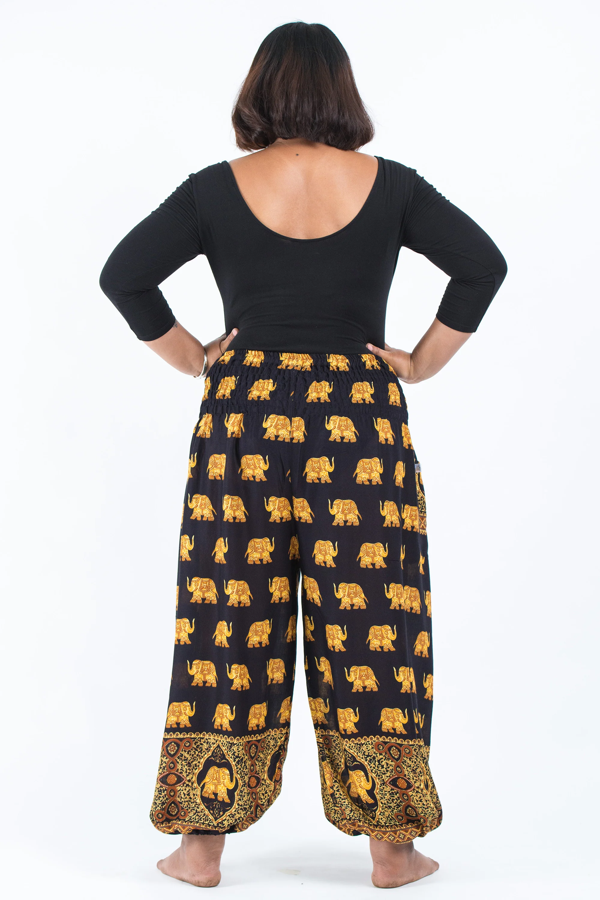 2491-Plus-Size-Golden-Elephant-Women-s-Elephant-Pants-in-Black-4.webp Plus Size Golden Elephant Women's Elephant Pants in Black