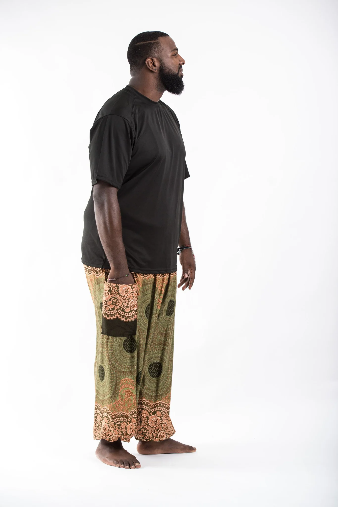 2499-Plus-Size-Geometric-Mandalas-Men-s-Harem-Pants-in-Olive-3.webp Plus Size Geometric Mandalas Men's Harem Pants in Olive
