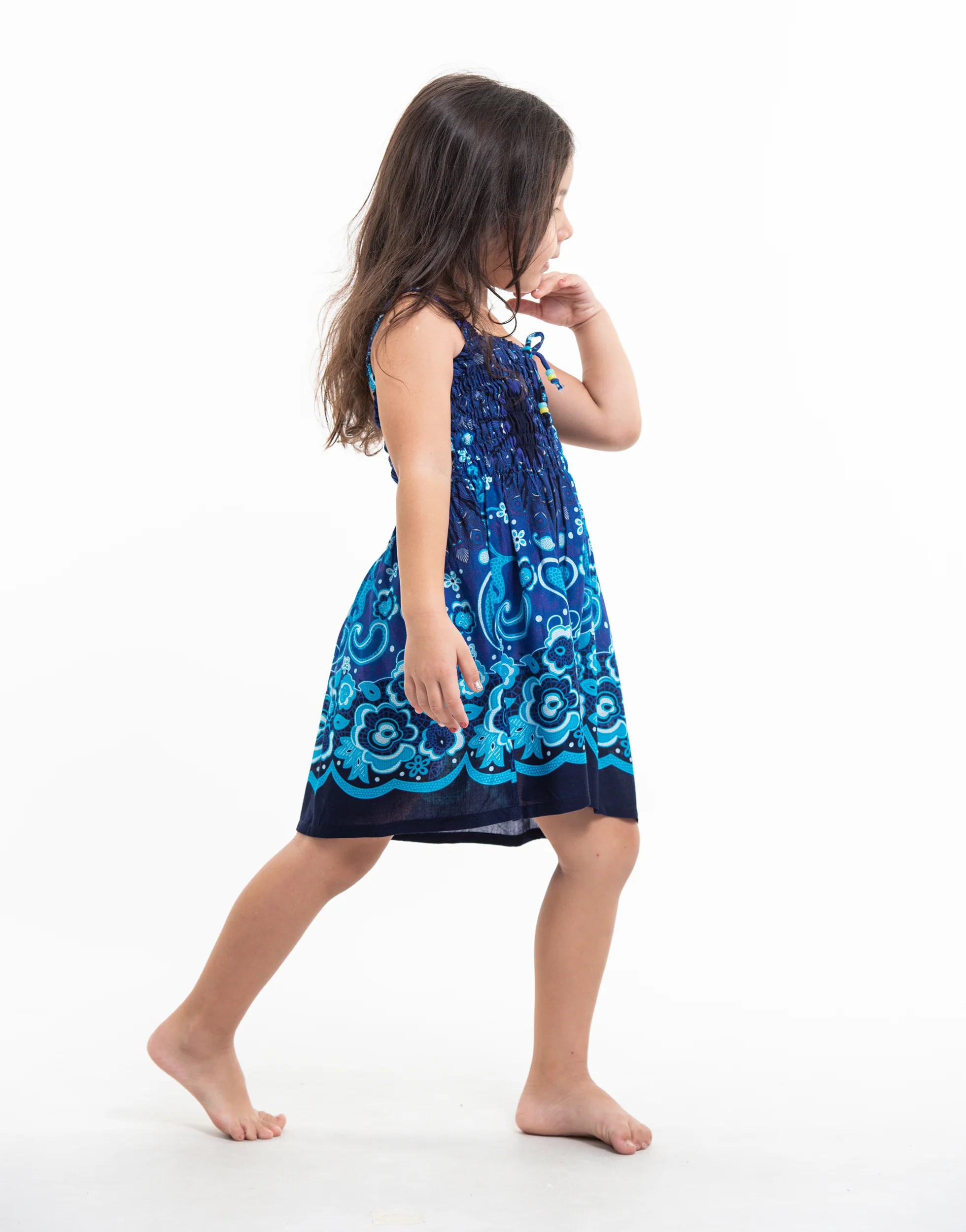 250-Kids-Paisley-Mandalas-Smock-Dress-in-Blue-3.webp Kids Paisley Mandalas Smock Dress in Blue