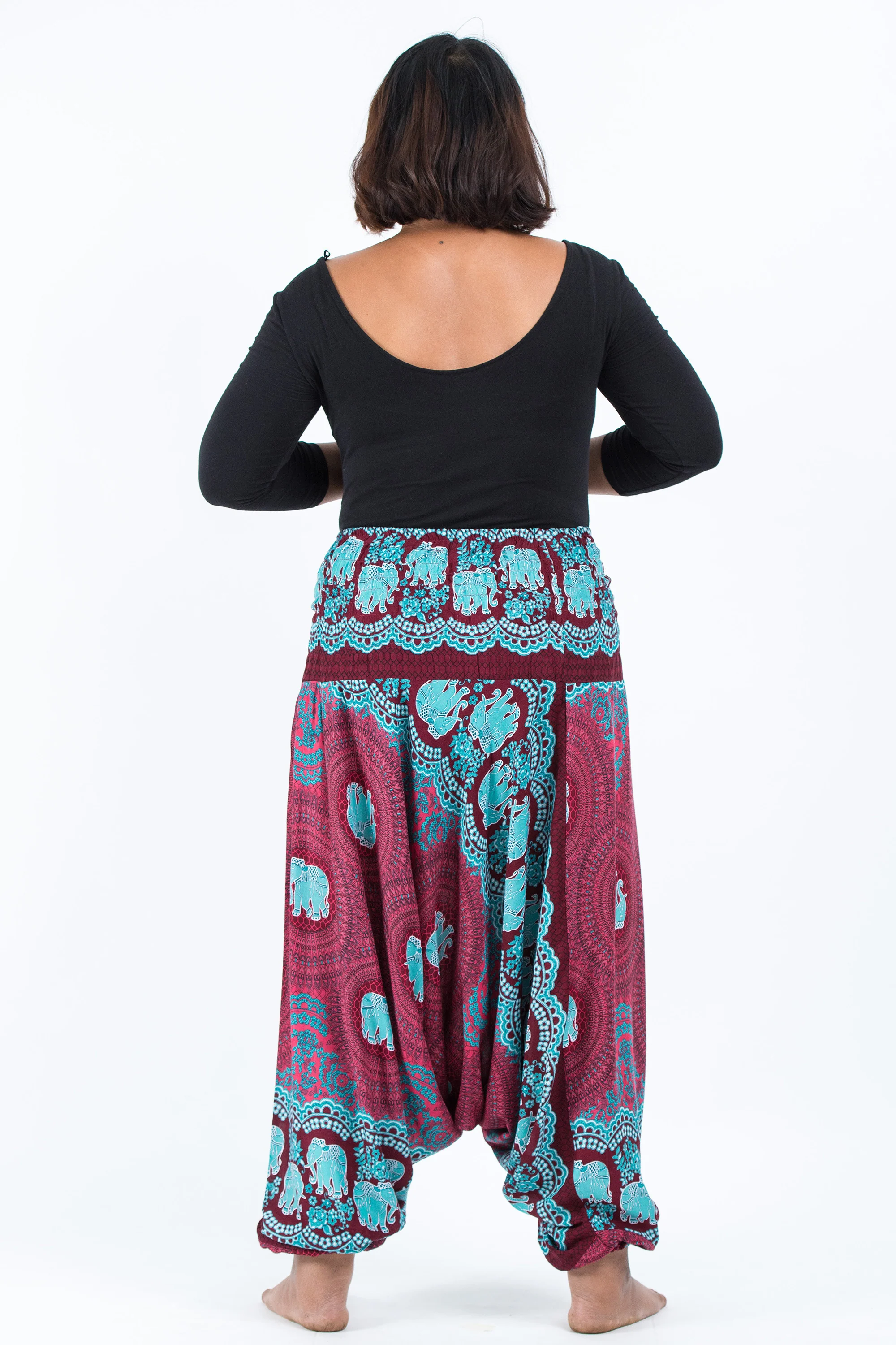 2501-Plus-Size-Mandala-Elephant-2-in-1-Jumpsuit-Elephant-Pants-in-Red-4.webp Plus Size Mandala Elephant 2-in-1 Jumpsuit Elephant Pants in Red