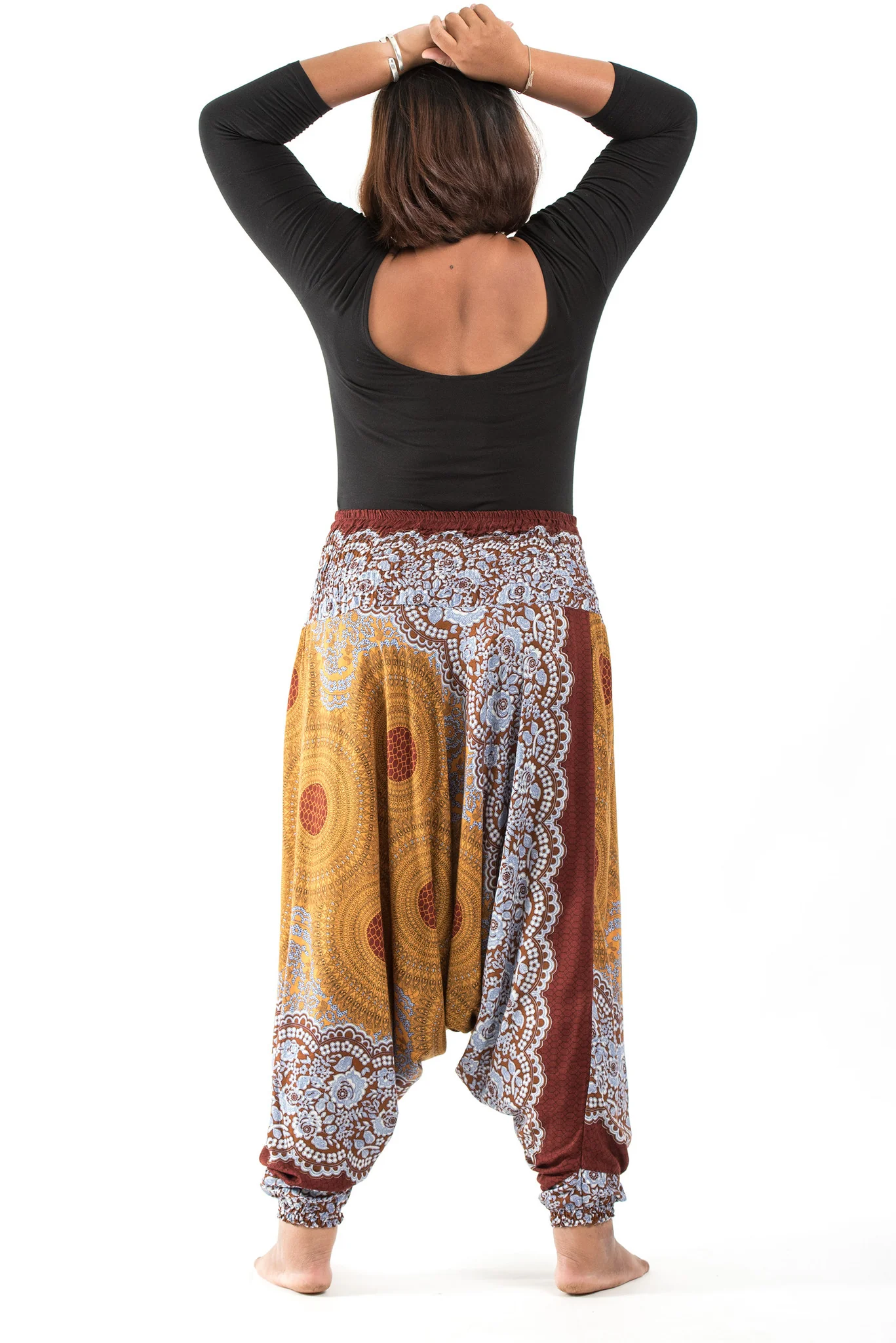 2502-Plus-Size-Geometric-Mandalas-2-in-1-Jumpsuit-Harem-Pants-in-Bronze-4.webp Plus Size Geometric Mandalas 2-in-1 Jumpsuit Harem Pants in Bronze