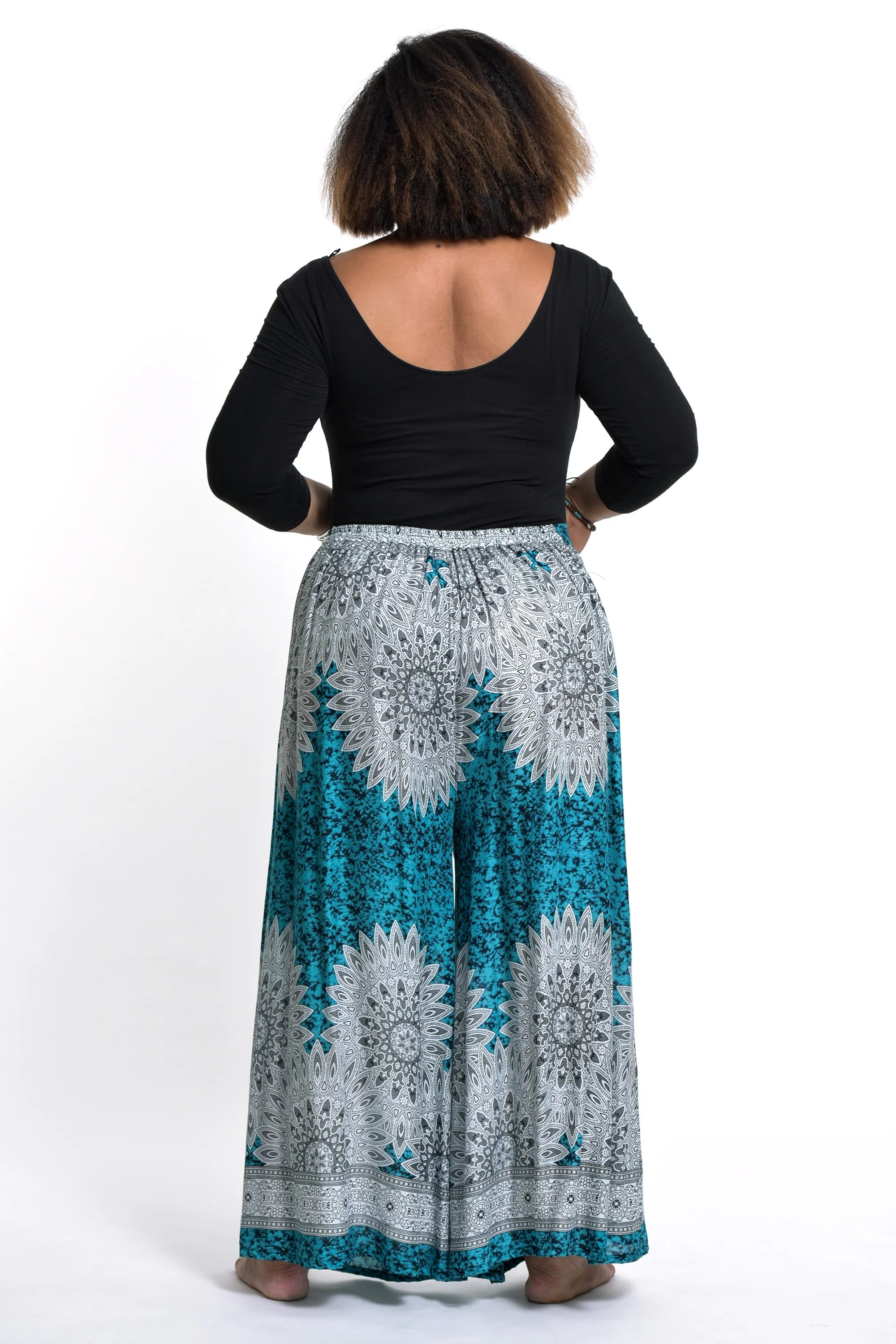 2518-Plus-Size-Marble-Mandalas-Palazzo-Style-Harem-Pants-in-Turquoise-3.webp Plus Size Marble Mandalas Palazzo Style Harem Pants in Turquoise