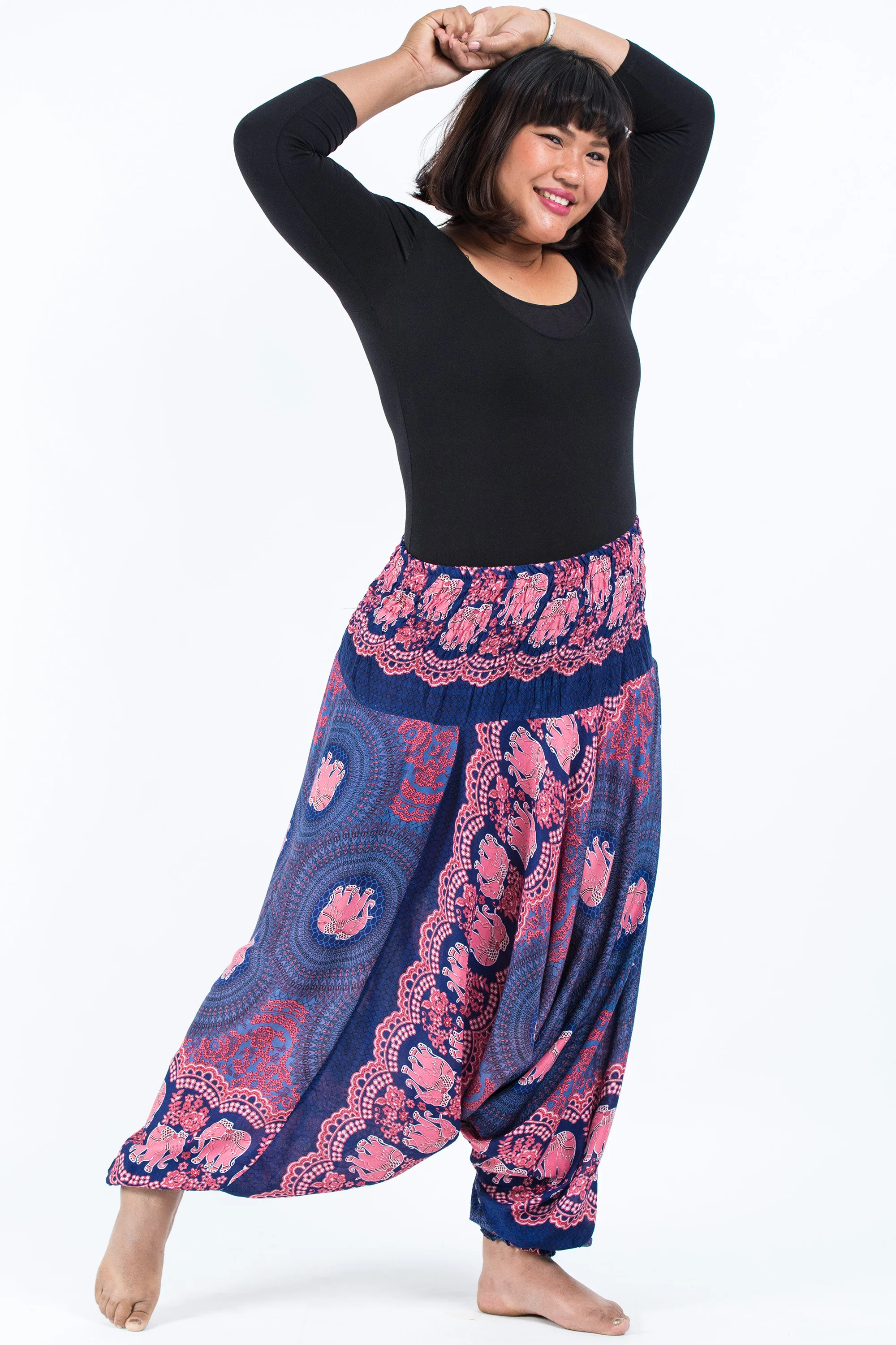 2526-Plus-Size-Mandala-Elephant-2-in-1-Jumpsuit-Elephant-Pants-in-Blue-3.webp Plus Size Mandala Elephant 2-in-1 Jumpsuit Elephant Pants in Blue