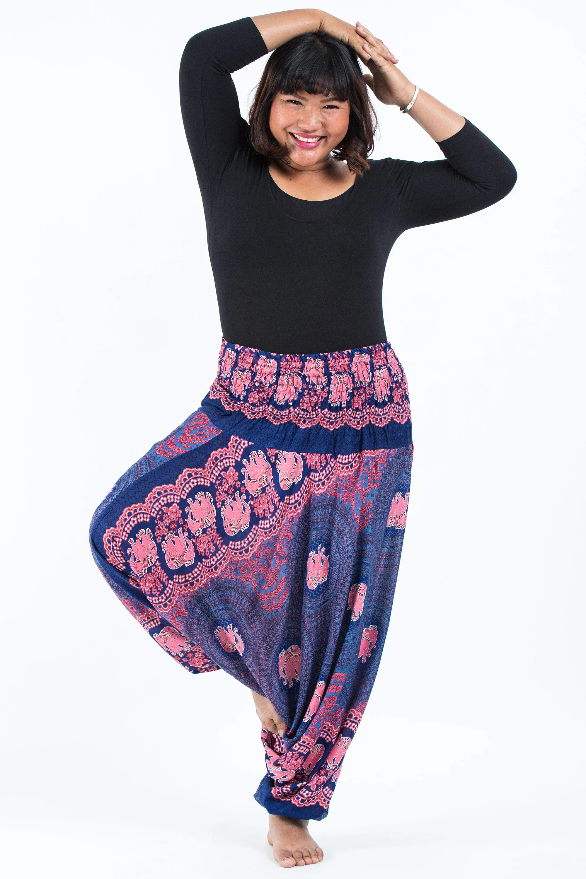 2526-Plus-Size-Mandala-Elephant-2-in-1-Jumpsuit-Elephant-Pants-in-Blue-5.webp Plus Size Mandala Elephant 2-in-1 Jumpsuit Elephant Pants in Blue