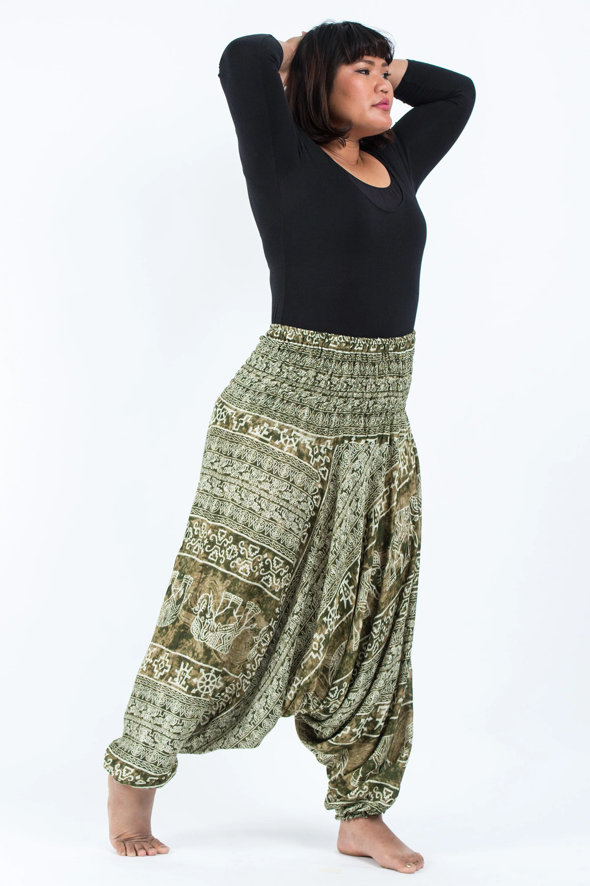 2527-Plus-Size-Marble-Elephant-2-in-1-Jumpsuit-Elephant-Pants-in-Olive-3.webp Plus Size Marble Elephant 2-in-1 Jumpsuit Elephant Pants in Olive