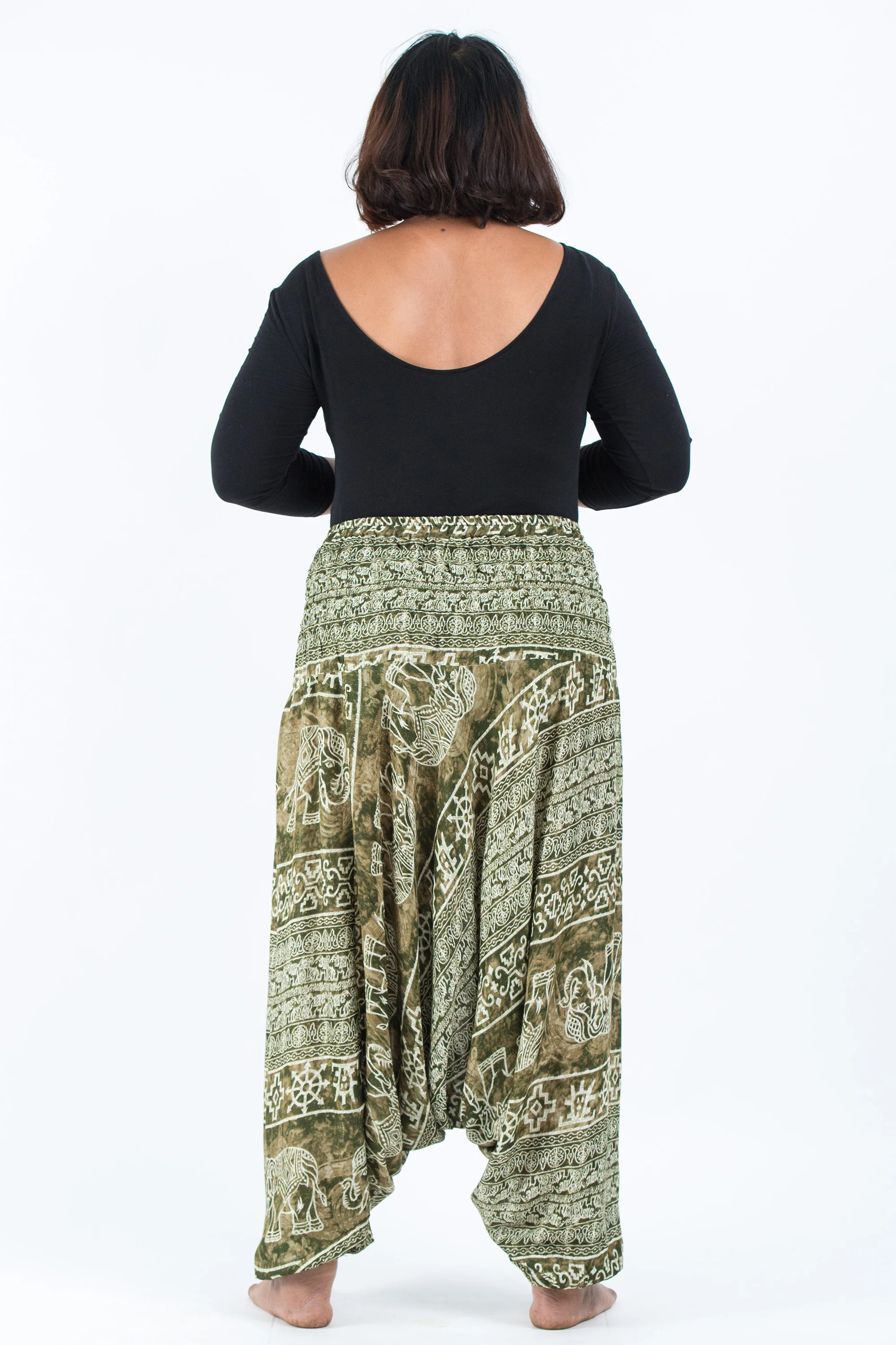 2527-Plus-Size-Marble-Elephant-2-in-1-Jumpsuit-Elephant-Pants-in-Olive-4.webp Plus Size Marble Elephant 2-in-1 Jumpsuit Elephant Pants in Olive