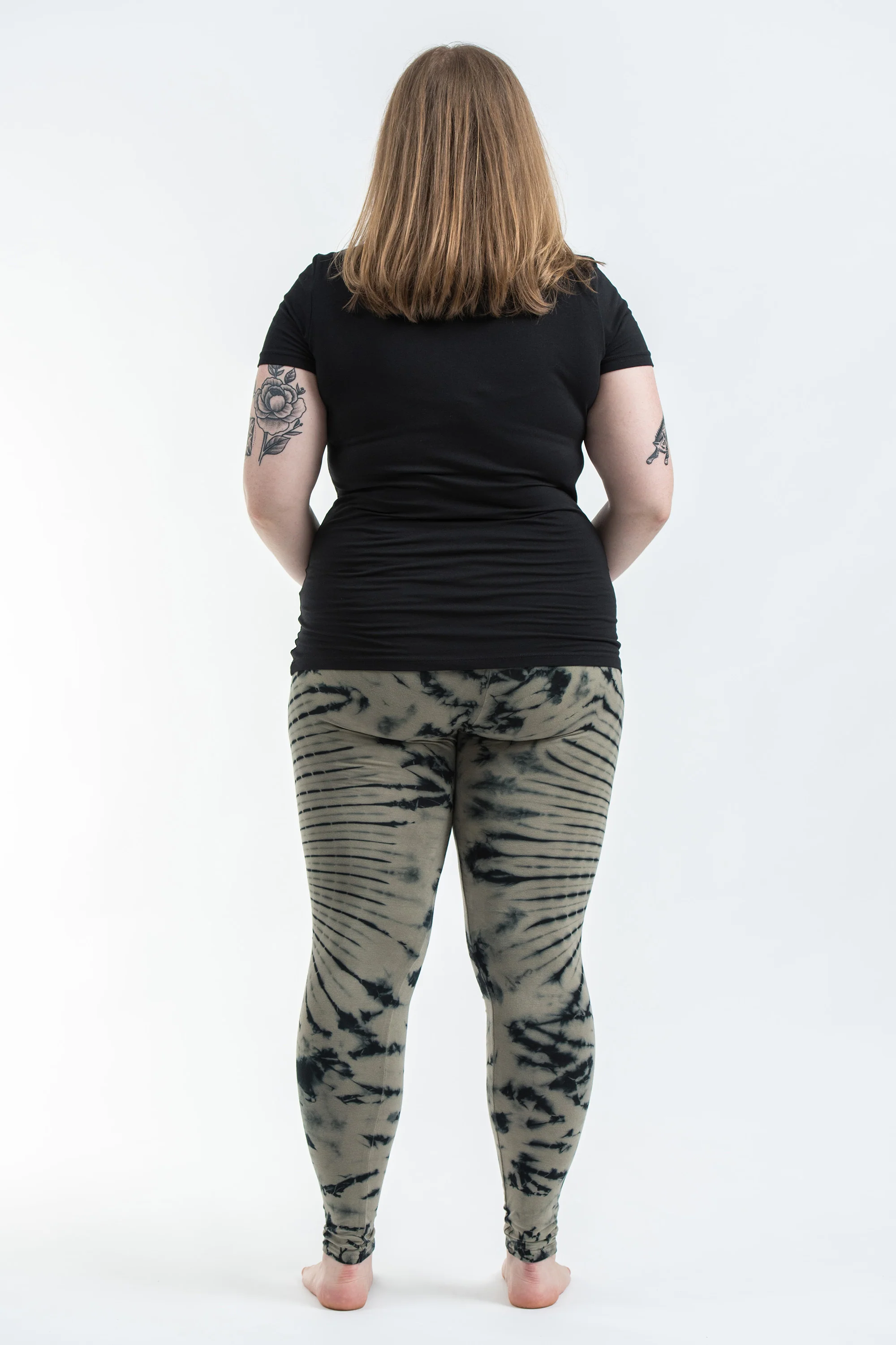 2529-Plus-Size-Oval-Swirls-Tie-Dye-Cotton-Leggings-in-Stone-Black-4.webp Plus Size Oval Swirls Tie Dye Cotton Leggings in Stone Black