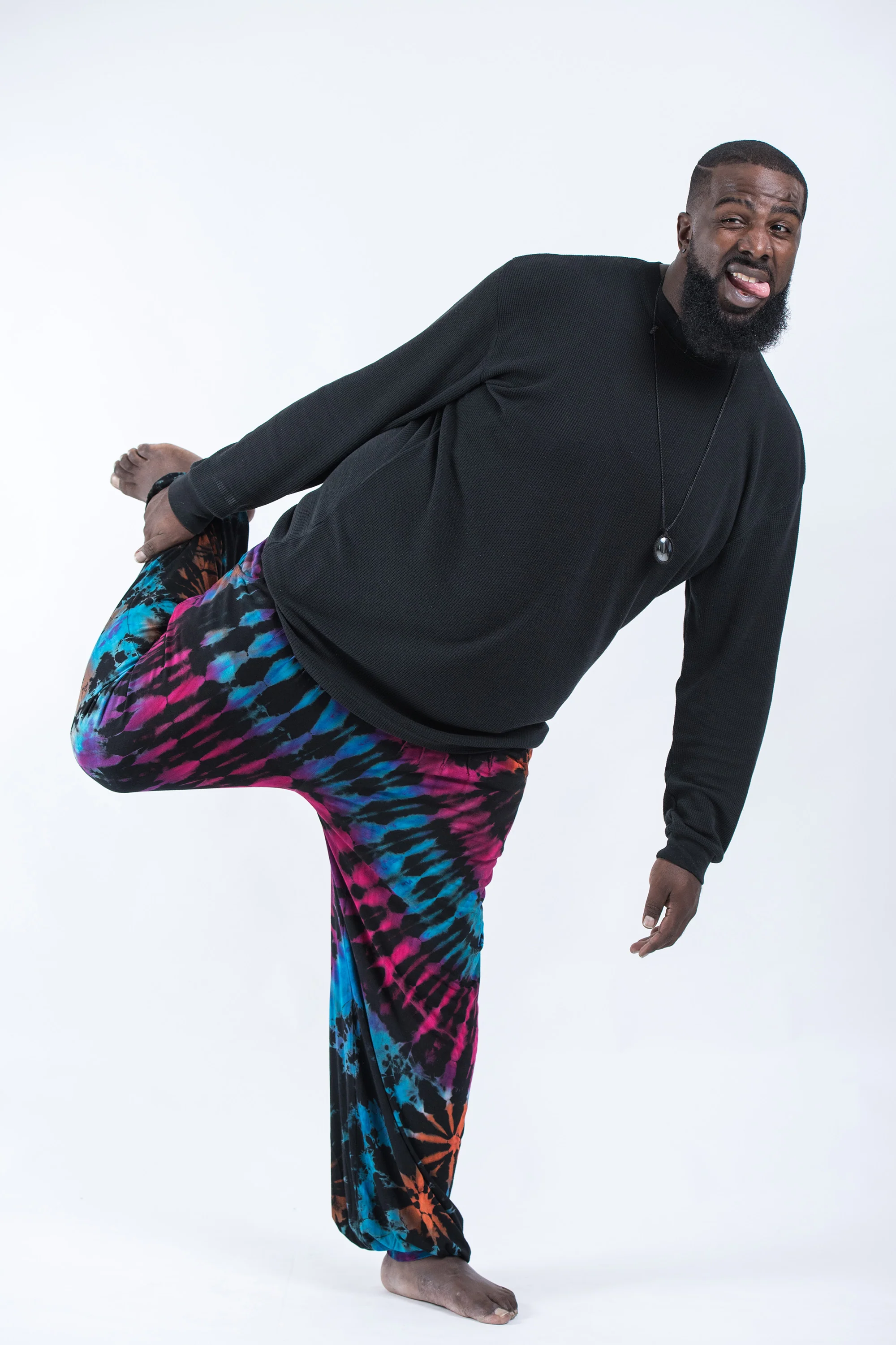 2535-Plus-Size-Tie-Dye-Cotton-Men-Harem-Pants-in-Festival-Black-4.webp Plus Size Tie Dye Cotton Men Harem Pants in Festival Black