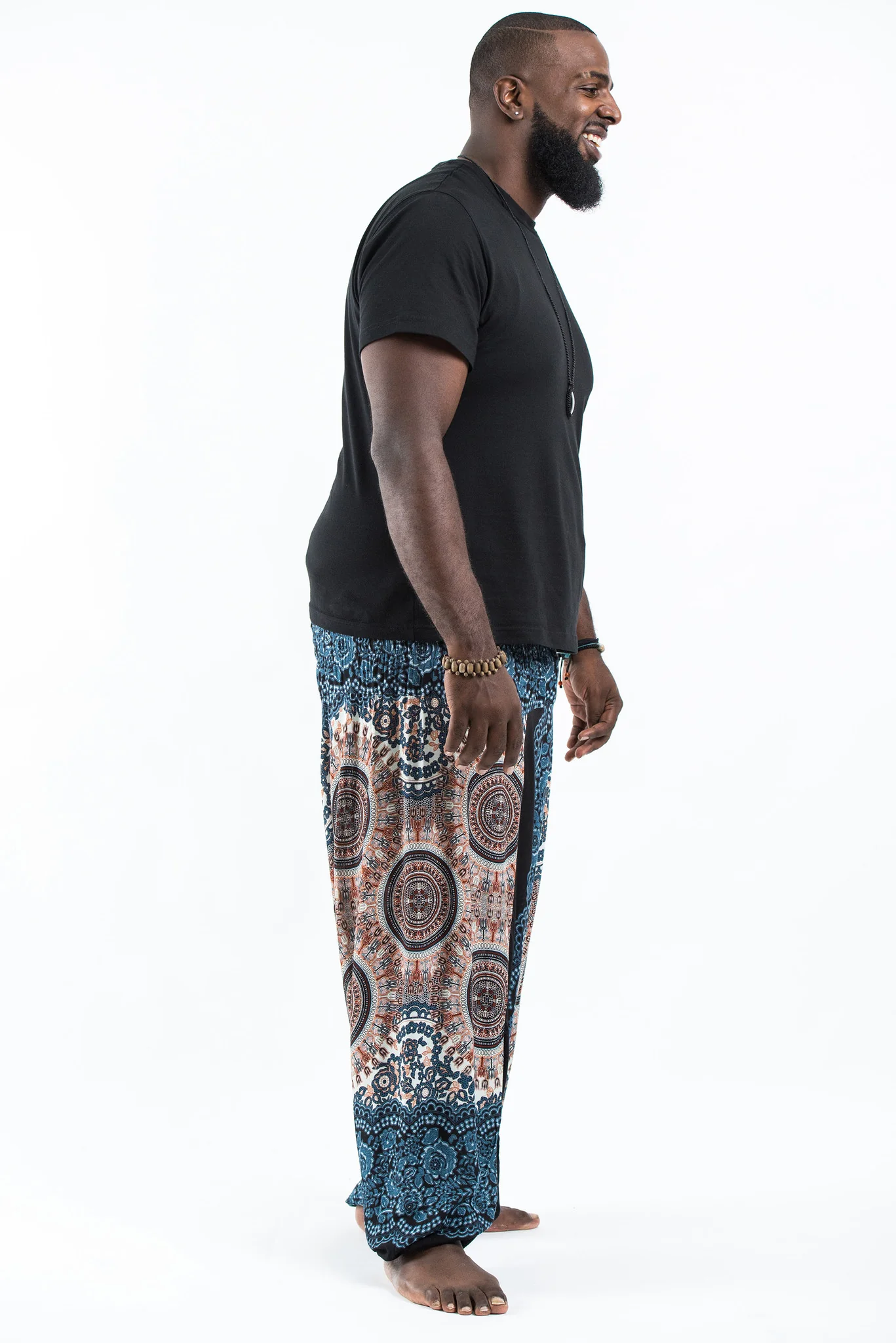 2536-Plus-Size-Trishula-Mandalas-Drop-Crotch-Men-s-Harem-Pants-in-Silver-Gray-3.webp Plus Size Trishula Mandalas Drop Crotch Men's Harem Pants in Silver Gray