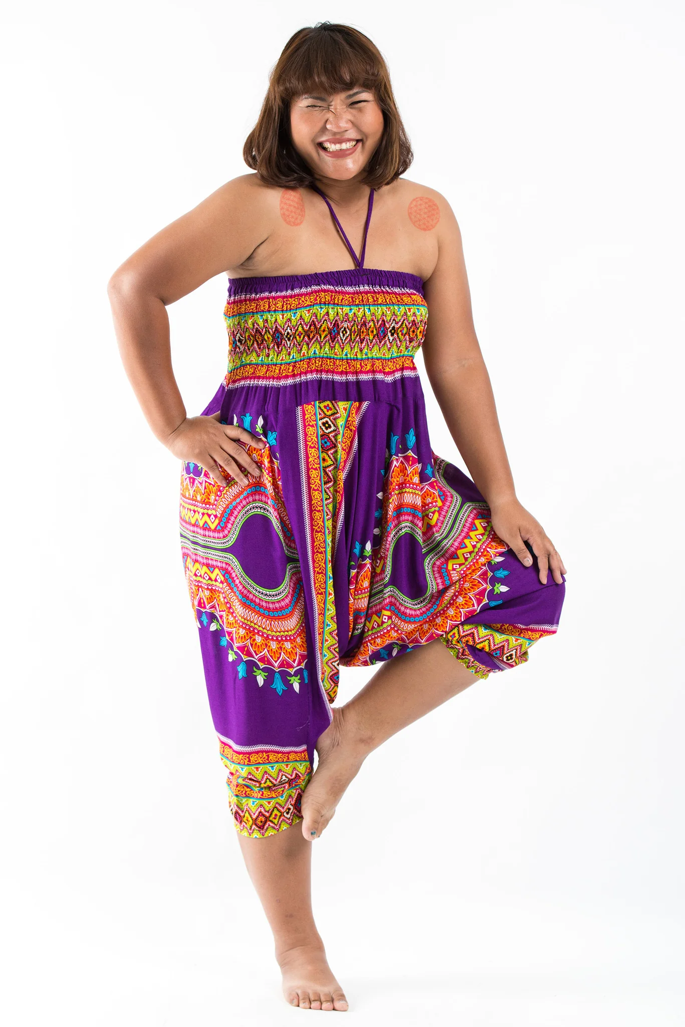 2539-Plus-Size-Dashiki-Prints-2-in-1-Jumpsuit-Harem-Pants-in-Purple-5.webp Plus Size Dashiki Prints 2-in-1 Jumpsuit Harem Pants in Purple