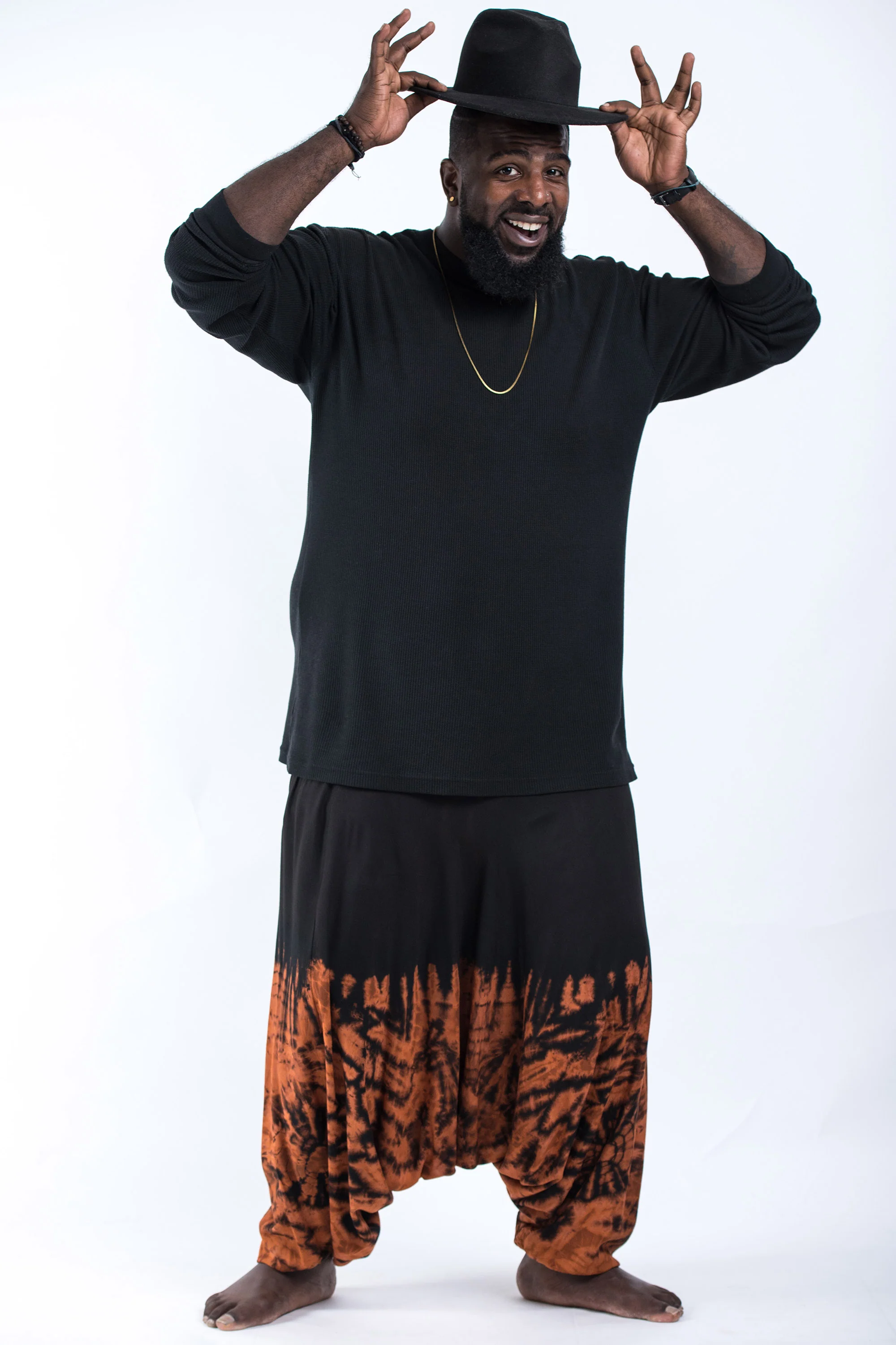 2544-Plus-Size-Tie-Dye-Drop-Crotch-Men-s-Harem-Pants-in-Black-05-4.webp Plus Size Tie Dye Drop Crotch Men's Harem Pants in Black 05