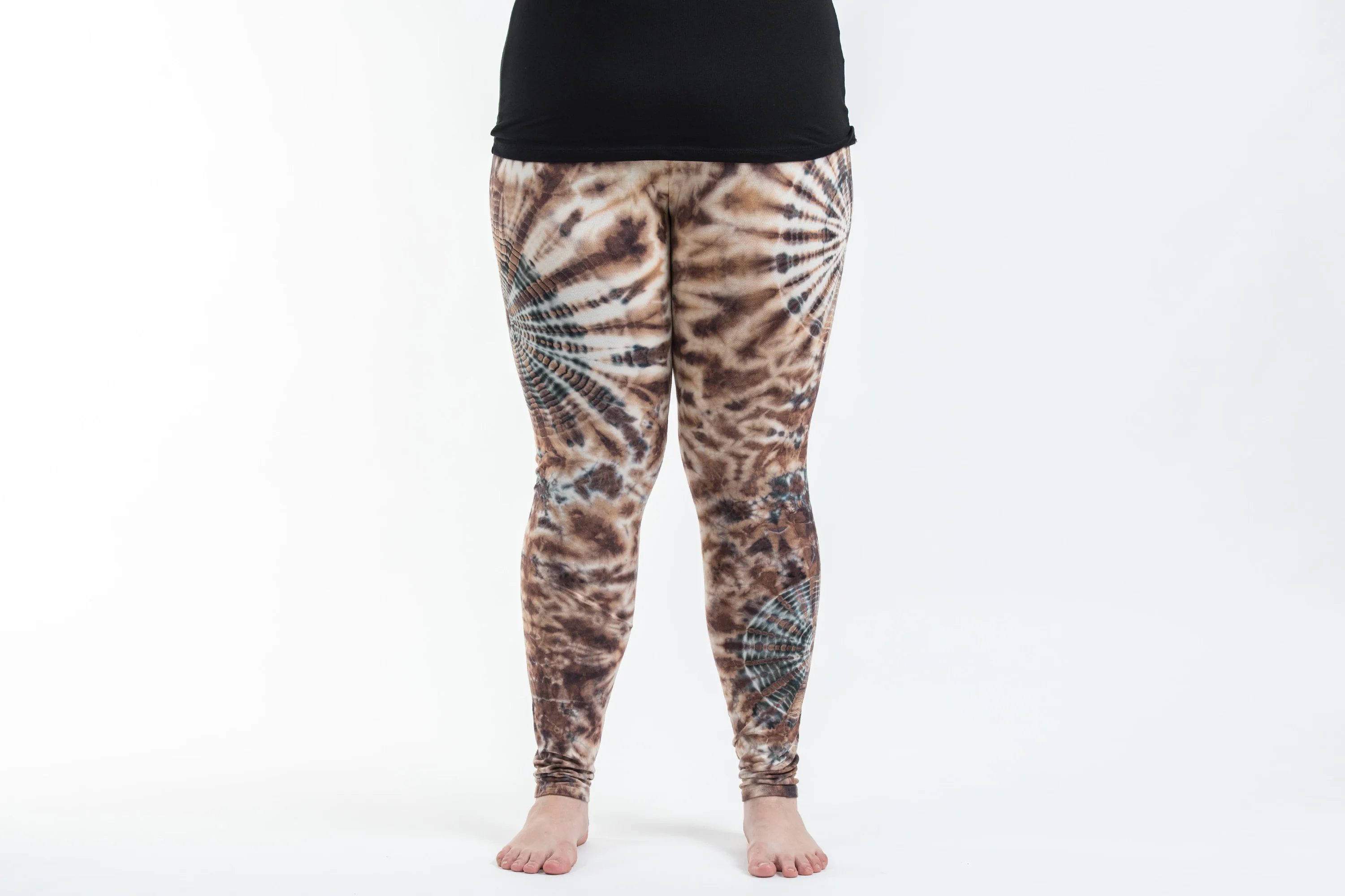 2555-Plus-Size-Swirls-Tie-Dye-Cotton-Leggings-in-Light-Brown-2.webp Plus Size Swirls Tie Dye Cotton Leggings in Light Brown
