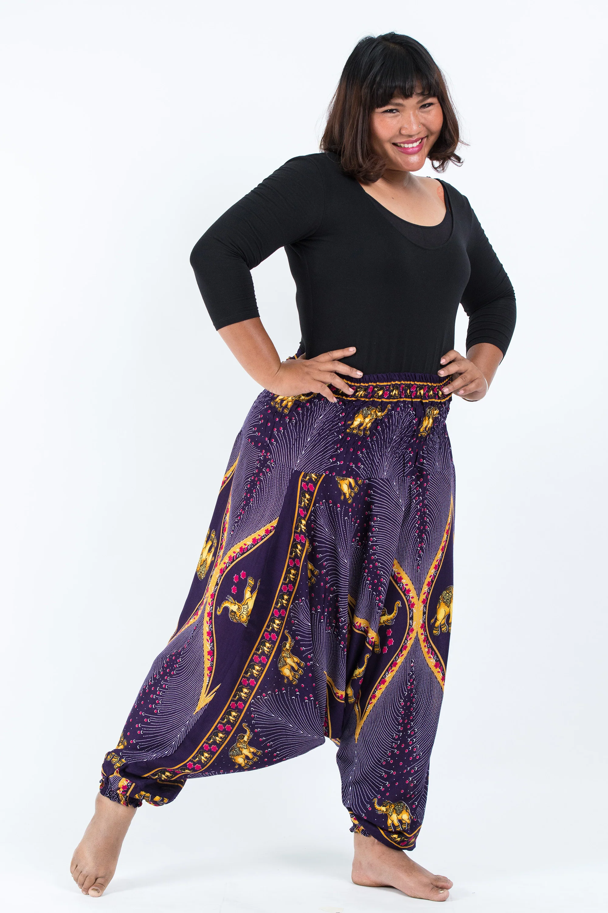 2570-Plus-Size-Peacock-Elephant-2-in-1-Jumpsuit-Elephant-Pants-in-Purple-3.webp Plus Size Peacock Elephant 2-in-1 Jumpsuit Elephant Pants in Purple