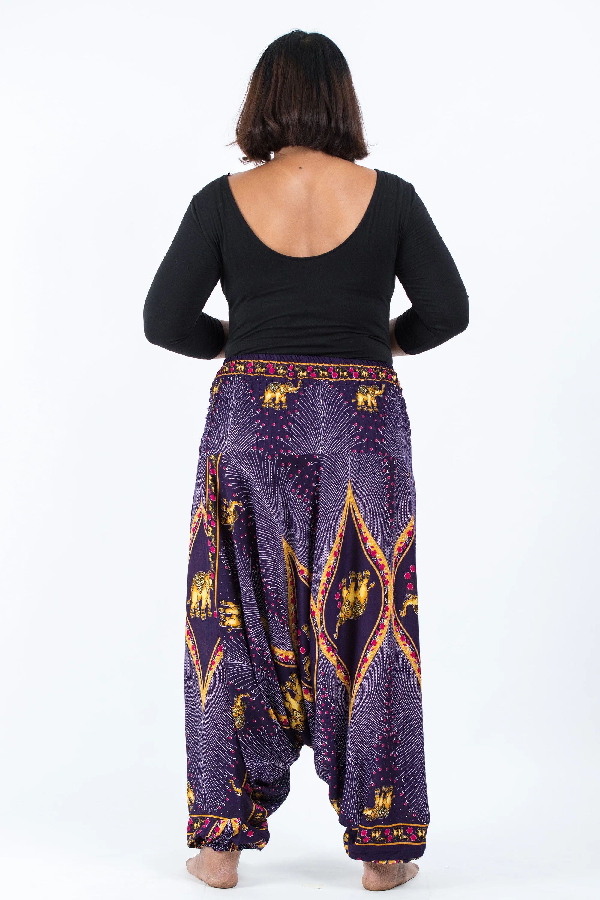 2570-Plus-Size-Peacock-Elephant-2-in-1-Jumpsuit-Elephant-Pants-in-Purple-4.webp Plus Size Peacock Elephant 2-in-1 Jumpsuit Elephant Pants in Purple