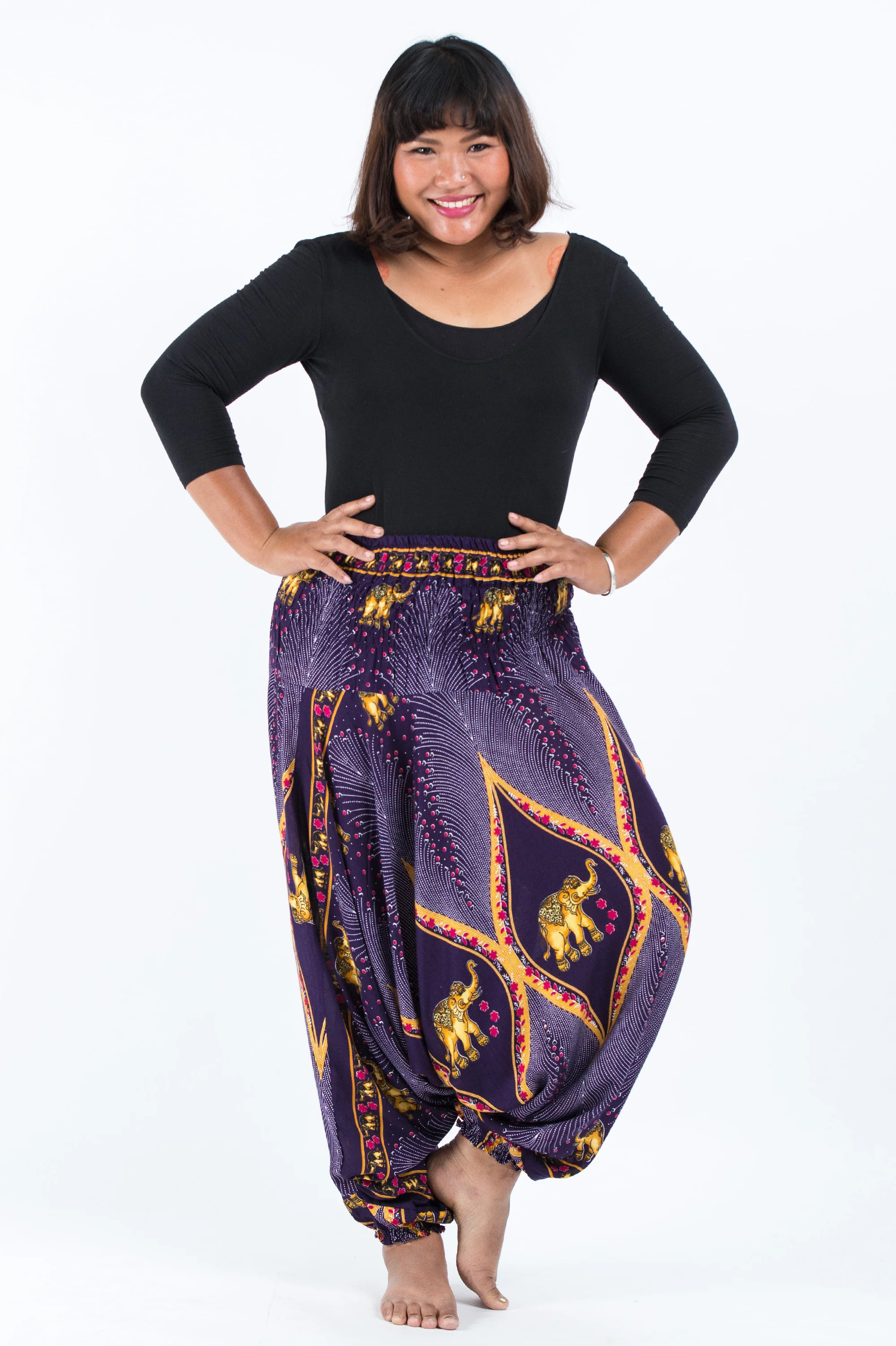 2570-Plus-Size-Peacock-Elephant-2-in-1-Jumpsuit-Elephant-Pants-in-Purple-5.webp Plus Size Peacock Elephant 2-in-1 Jumpsuit Elephant Pants in Purple