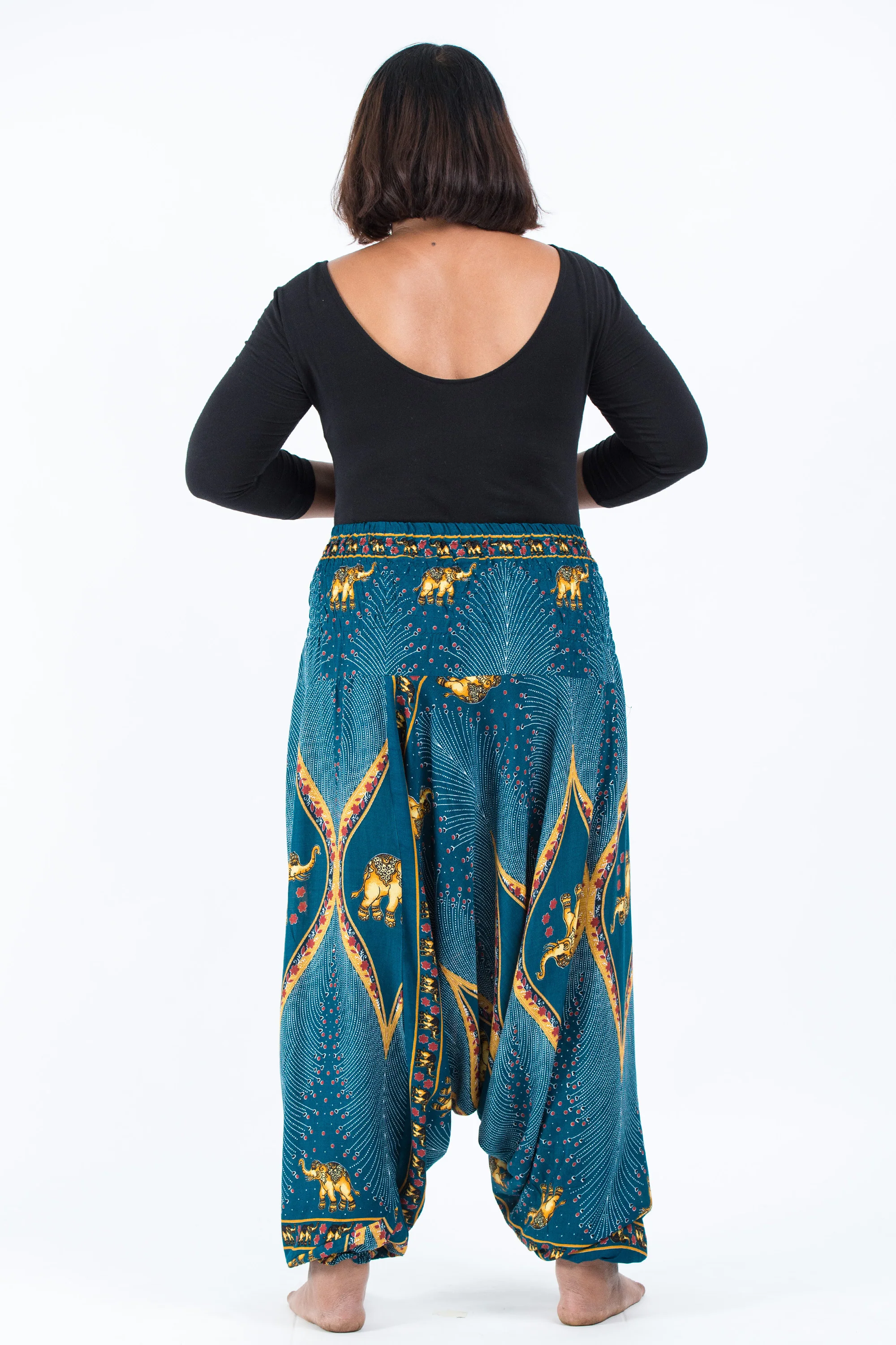 2571-Plus-Size-Peacock-Elephant-2-in-1-Jumpsuit-Elephant-Pants-in-Turquoise-4.webp Plus Size Peacock Elephant 2-in-1 Jumpsuit Elephant Pants in Turquoise
