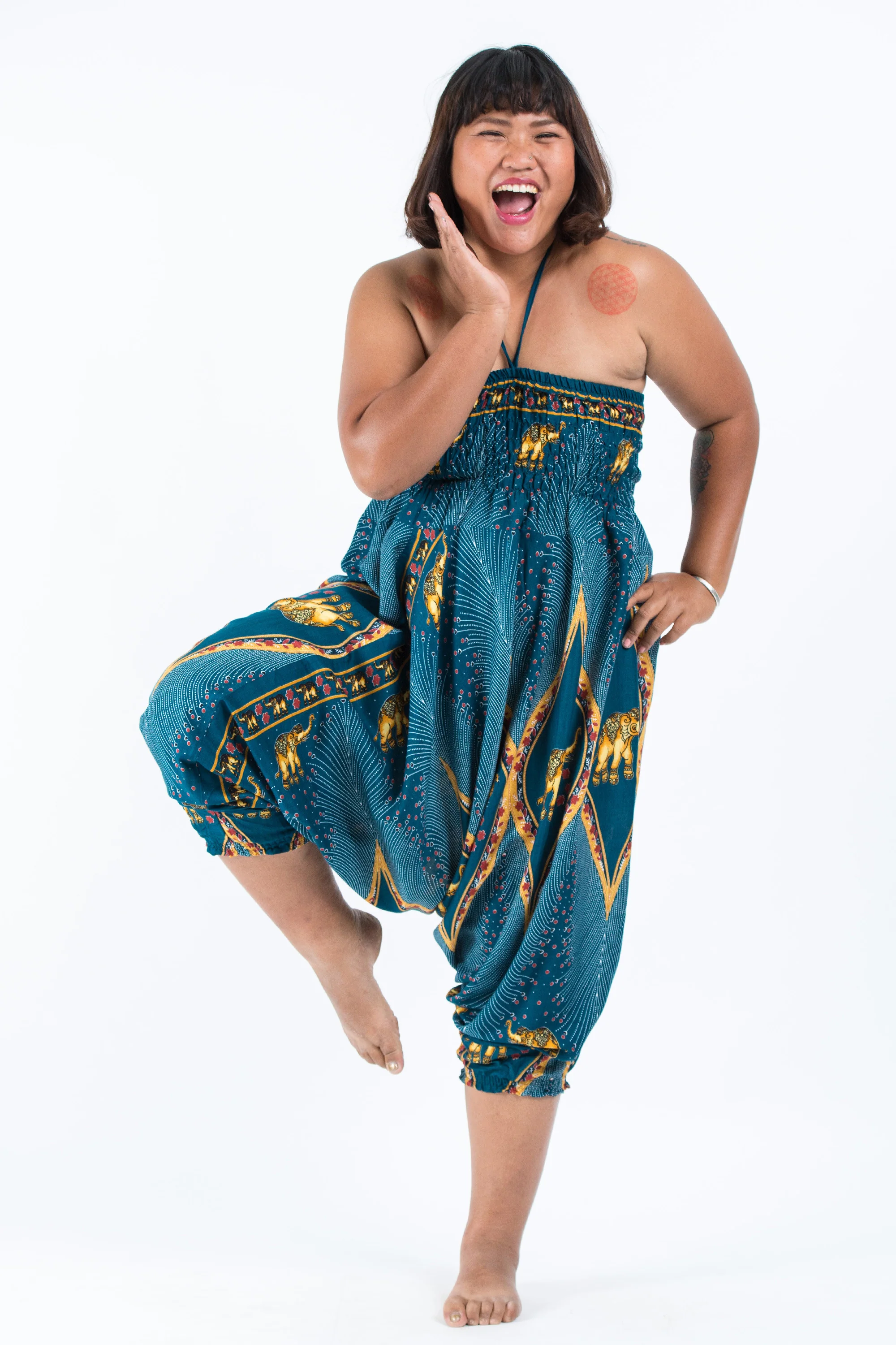 2571-Plus-Size-Peacock-Elephant-2-in-1-Jumpsuit-Elephant-Pants-in-Turquoise-6.webp Plus Size Peacock Elephant 2-in-1 Jumpsuit Elephant Pants in Turquoise