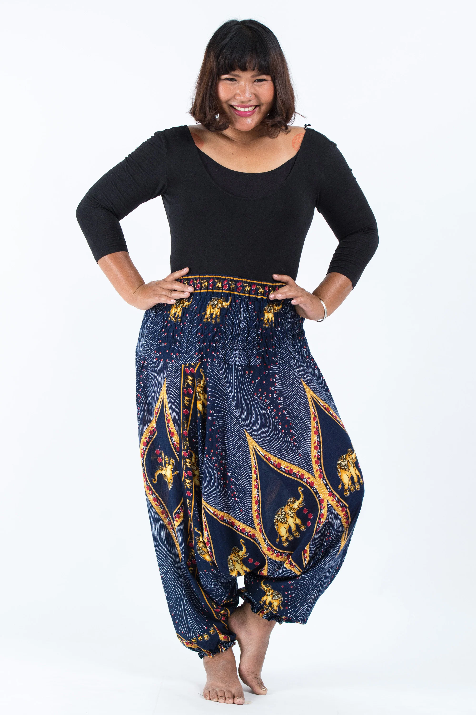 2574-Plus-Size-Peacock-Elephant-2-in-1-Jumpsuit-Elephant-Pants-in-Blue-5.webp Plus Size Peacock Elephant 2-in-1 Jumpsuit Elephant Pants in Blue