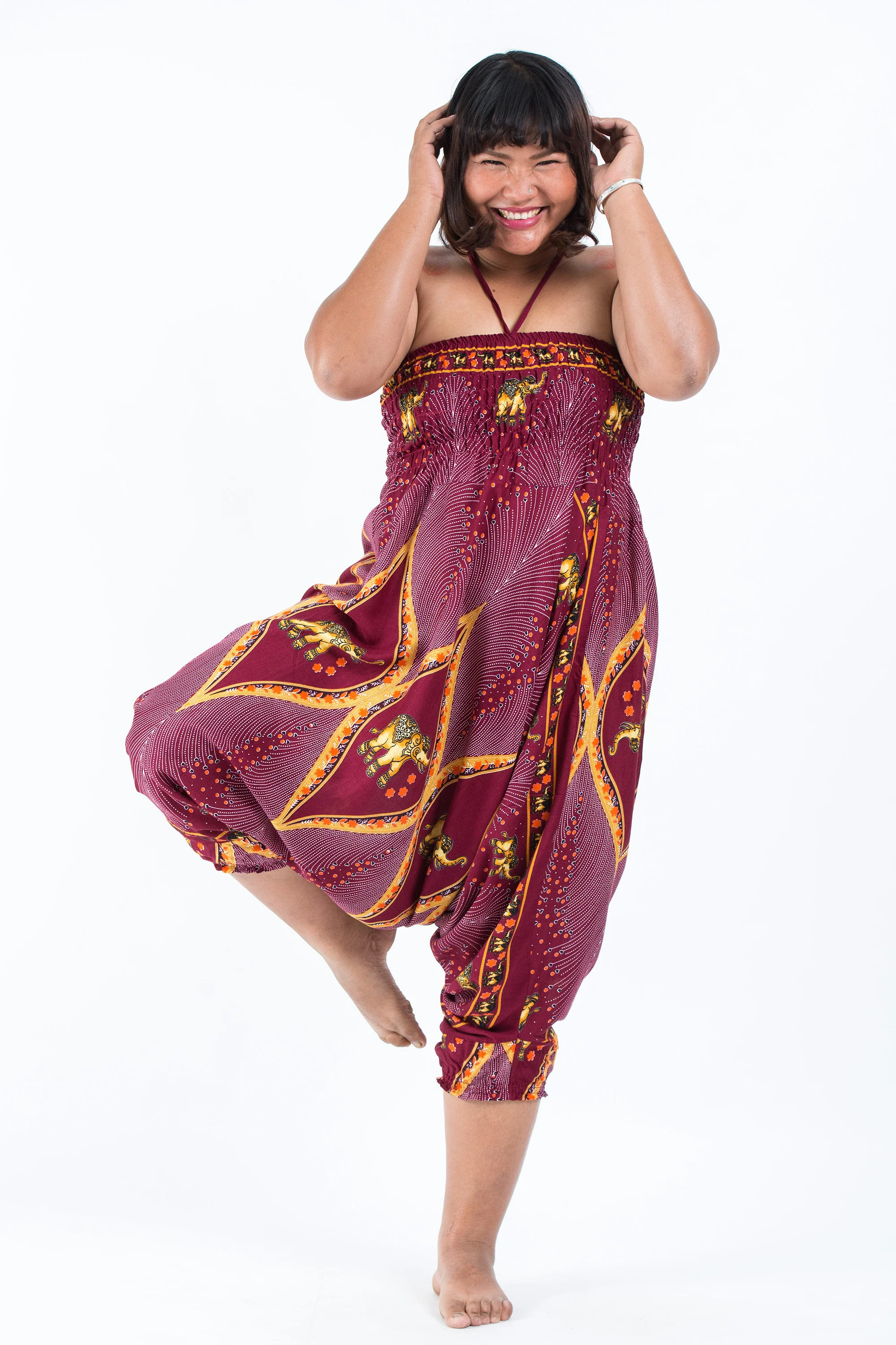 2581-Plus-Size-Peacock-Elephant-2-in-1-Jumpsuit-Elephant-Pants-in-Red-6.webp Plus Size Peacock Elephant 2-in-1 Jumpsuit Elephant Pants in Red