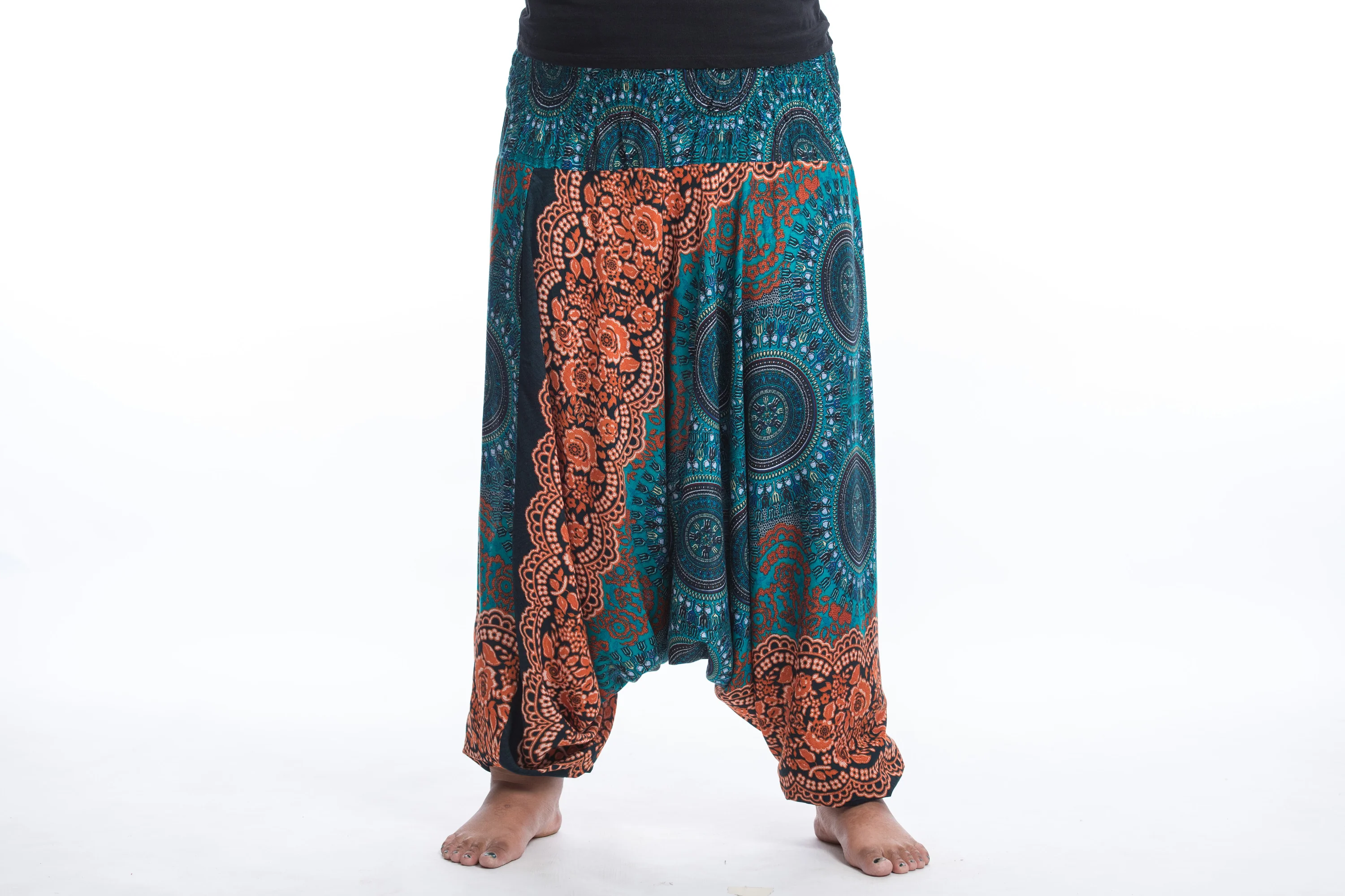 2585-Plus-Size-Trishula-Mandalas-2-in-1-Jumpsuit-Harem-Pants-in-Teal-2.webp Plus Size Trishula Mandalas 2-in-1 Jumpsuit Harem Pants in Teal