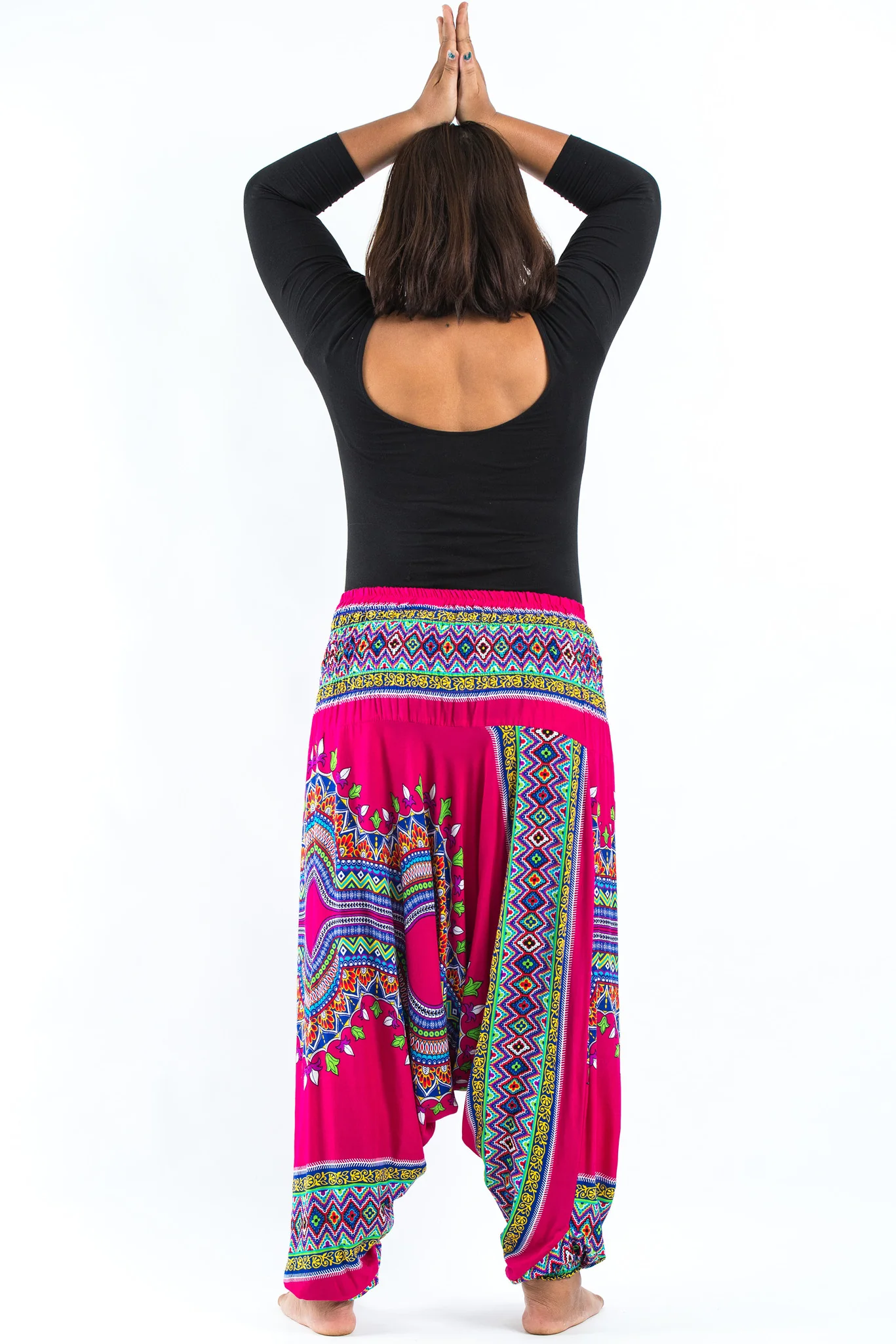2590-Plus-Size-Dashiki-Prints-2-in-1-Jumpsuit-Harem-Pants-in-Pink-3.webp Plus Size Dashiki Prints 2-in-1 Jumpsuit Harem Pants in Pink