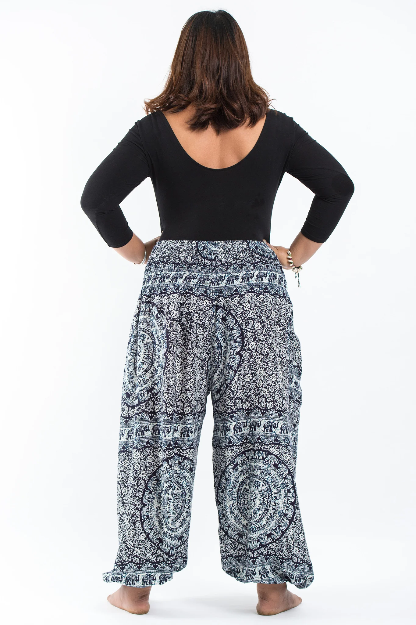 2620-Plus-Size-Paisley-Elephant-Women-s-Elephant-Pants-in-Blue-4.webp Plus Size Paisley Elephant Women's Elephant Pants in Blue