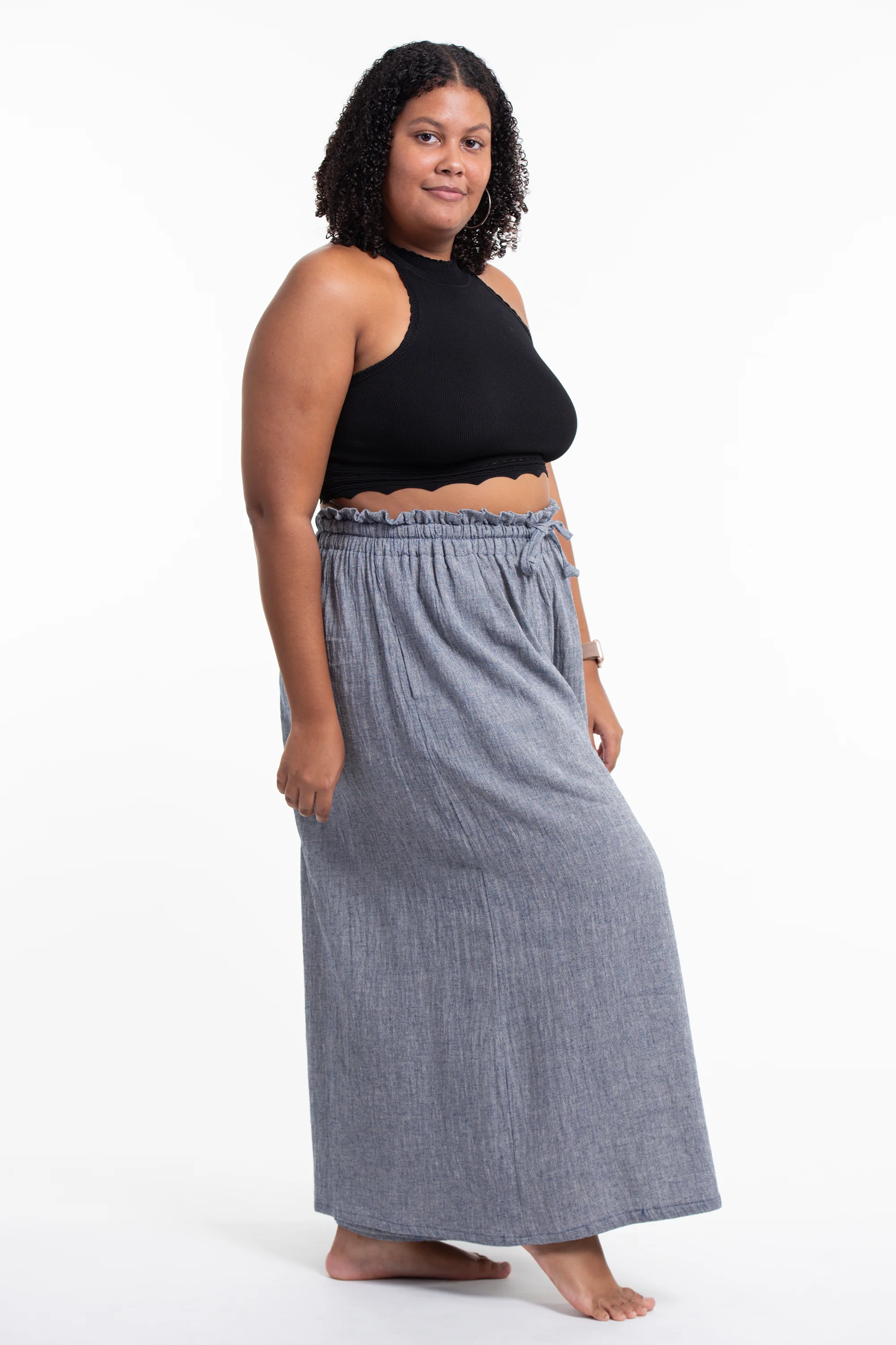 2632-Plus-Size-Women-s-Linen-Cotton-Blend-Palazzo-Pants-in-Blue-3.webp Plus Size Women's Linen Cotton Blend Palazzo Pants in Blue