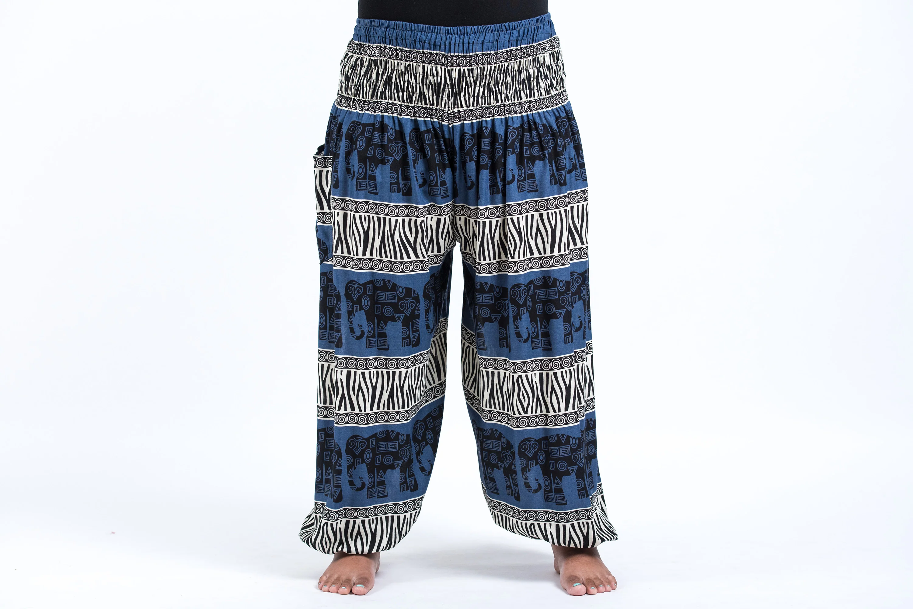 2652-Plus-Size-Safari-Elephant-Women-s-Elephant-Pants-in-Blue-2.webp Plus Size Safari Elephant Women's Elephant Pants in Blue