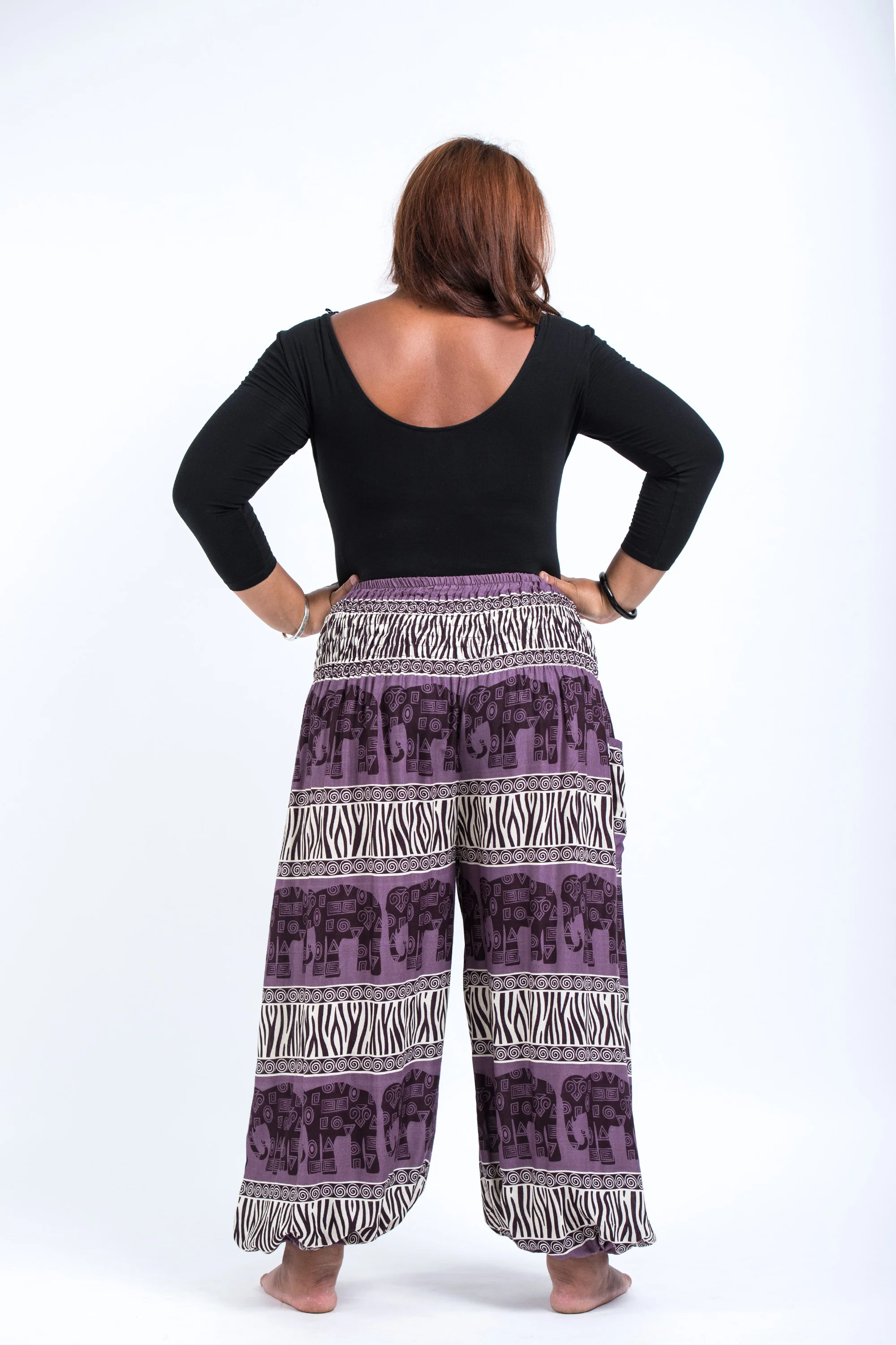 2657-Plus-Size-Safari-Elephant-Women-s-Elephant-Pants-in-Violet-4.webp Plus Size Safari Elephant Women's Elephant Pants in Violet