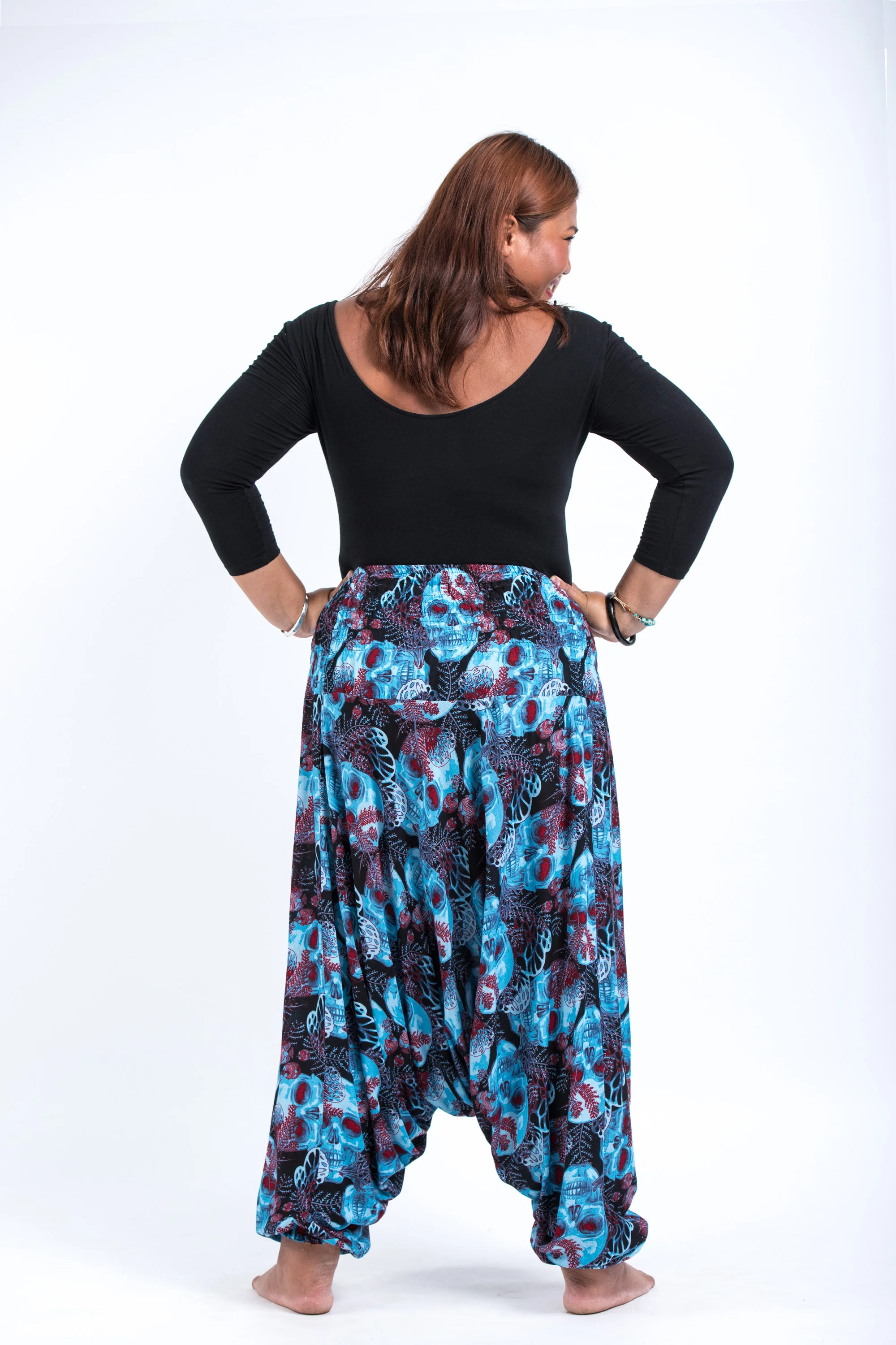 2683-Plus-Size-Skulls-2-in-1-Jumpsuit-Harem-Pants-in-Black-Blue-4.webp Plus Size Skulls 2-in-1 Jumpsuit Harem Pants in Black Blue