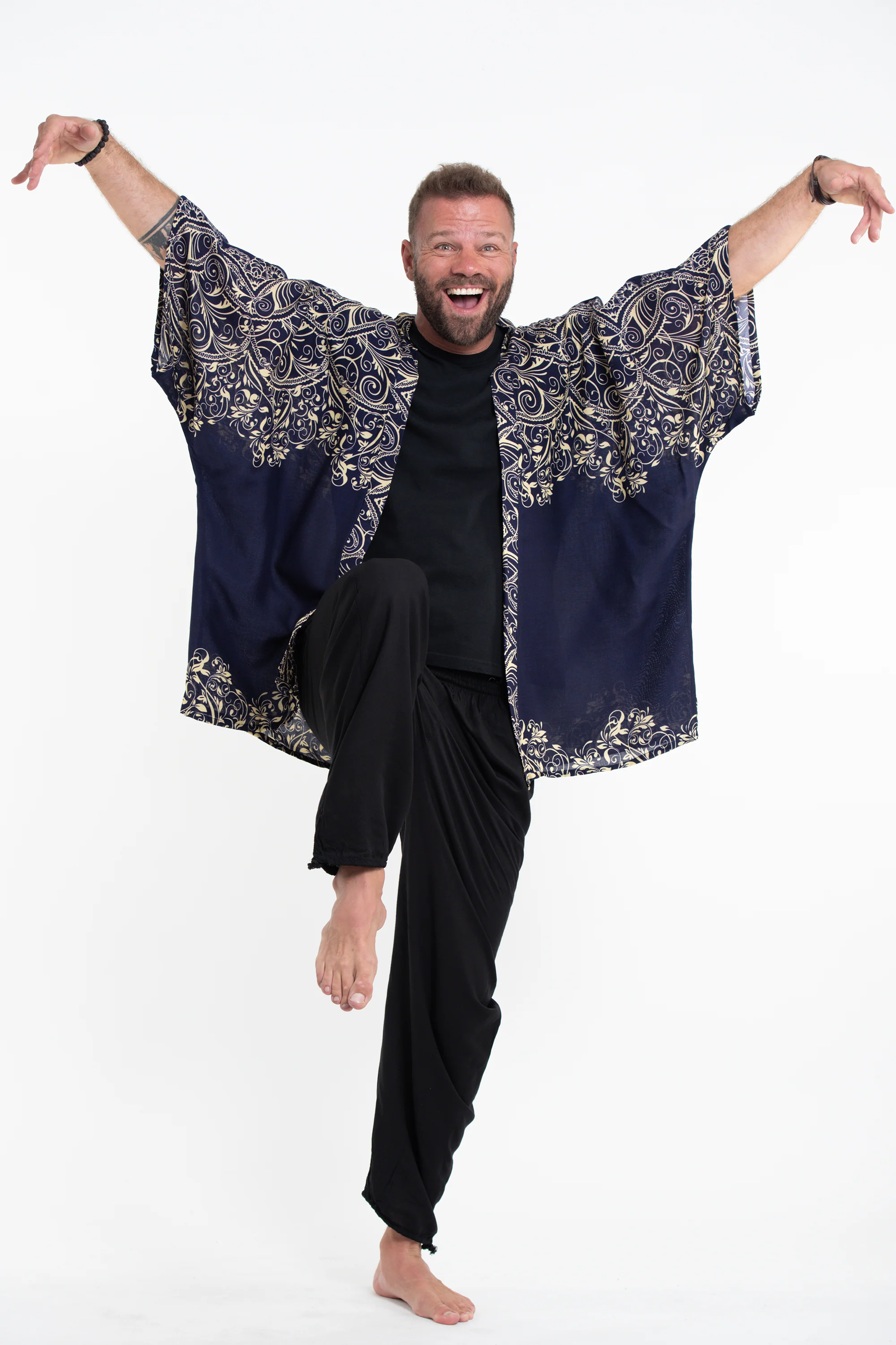 2686-Vines-Kimono-Cardigan-in-Blue-4.webp Vines Kimono Cardigan in Blue