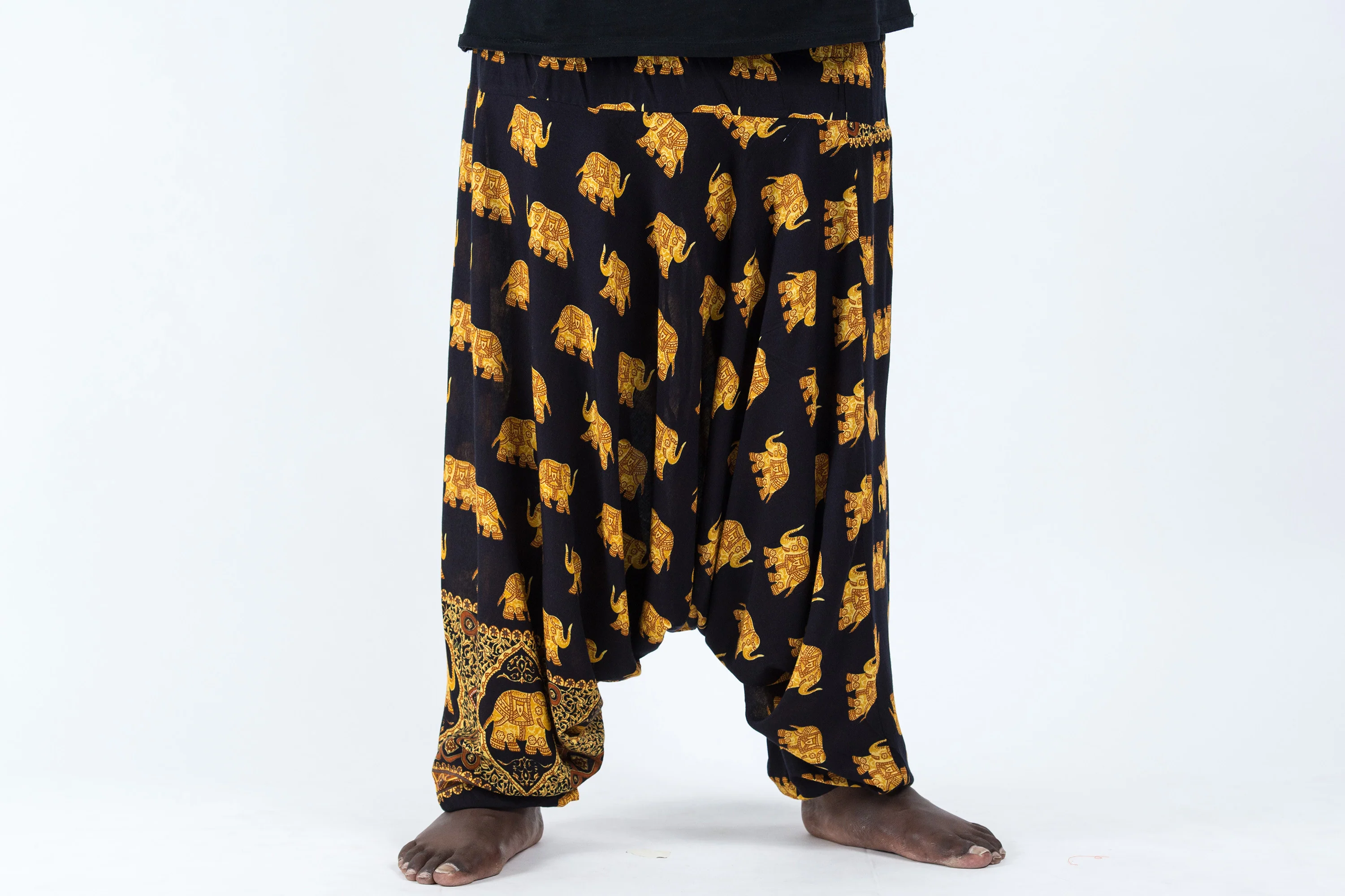2696-Plus-Size-Golden-Elephant-Drop-Crotch-Men-s-Elephant-Pants-in-Black-2.webp Plus Size Golden Elephant Drop Crotch Men's Elephant Pants in Black