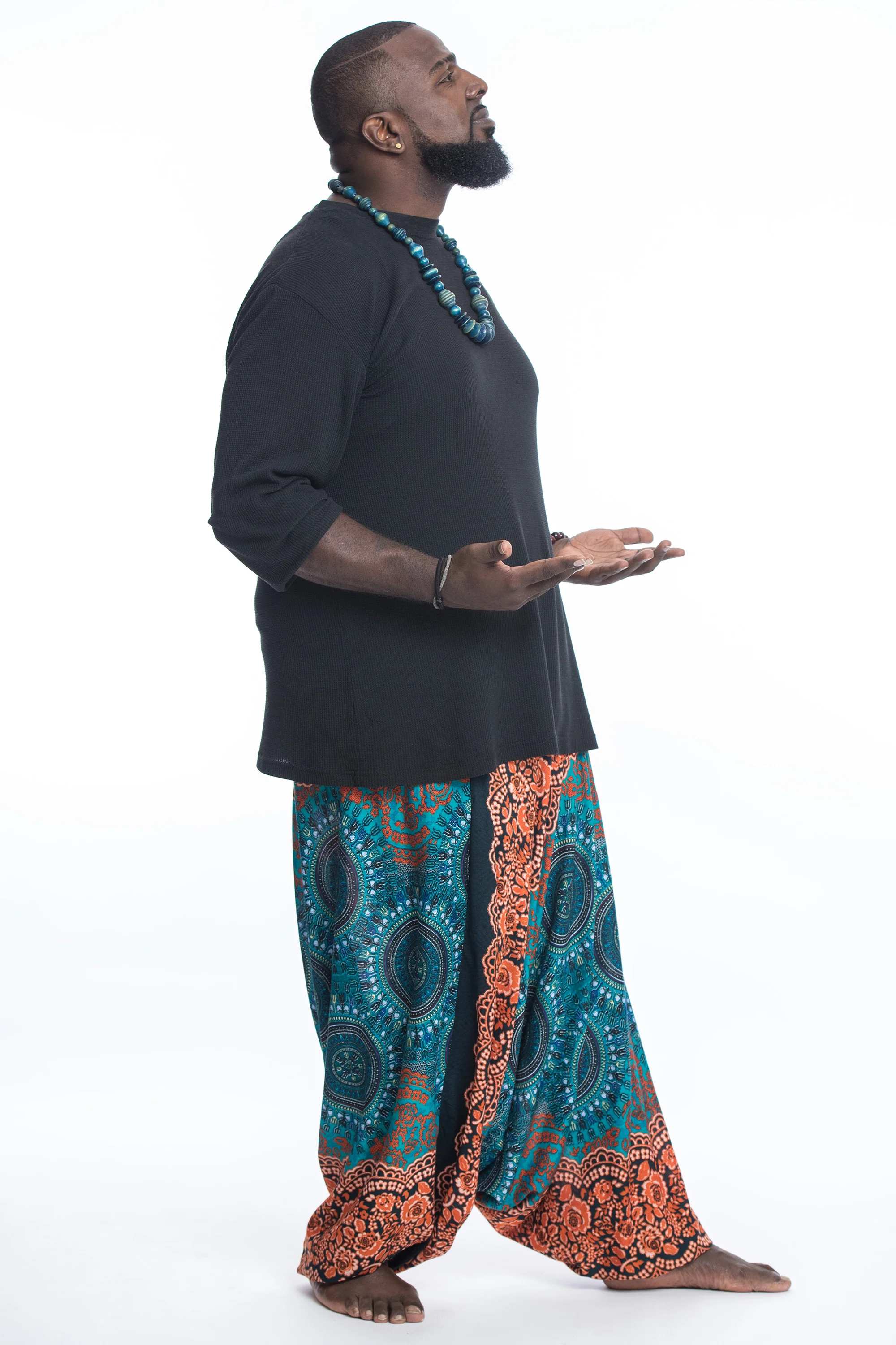 2716-Plus-Size-Trishula-Mandalas-Drop-Crotch-Men-s-Harem-Pants-in-Teal-3.webp Plus Size Trishula Mandalas Drop Crotch Men's Harem Pants in Teal