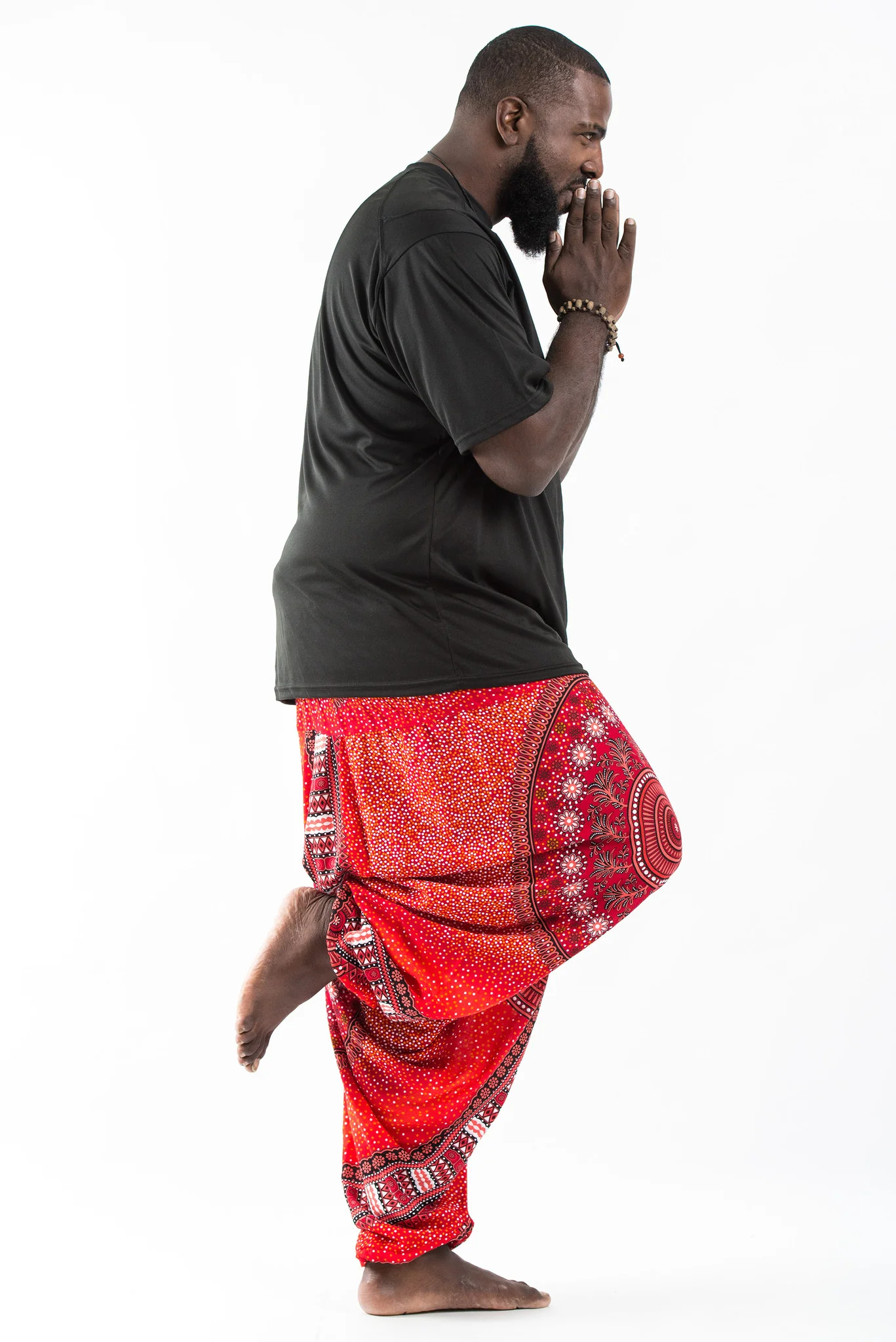 2719-Plus-Size-Tribal-Chakras-Drop-Crotch-Men-s-Harem-Pants-in-Red-3.webp Plus Size Tribal Chakras Drop Crotch Men's Harem Pants in Red