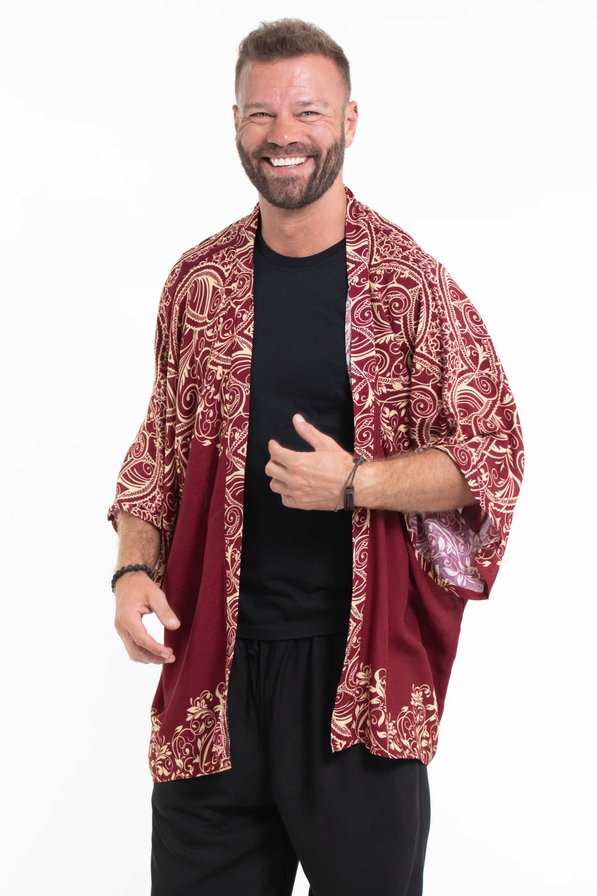 2726-Vines-Kimono-Cardigan-in-Red-3.webp Vines Kimono Cardigan in Red