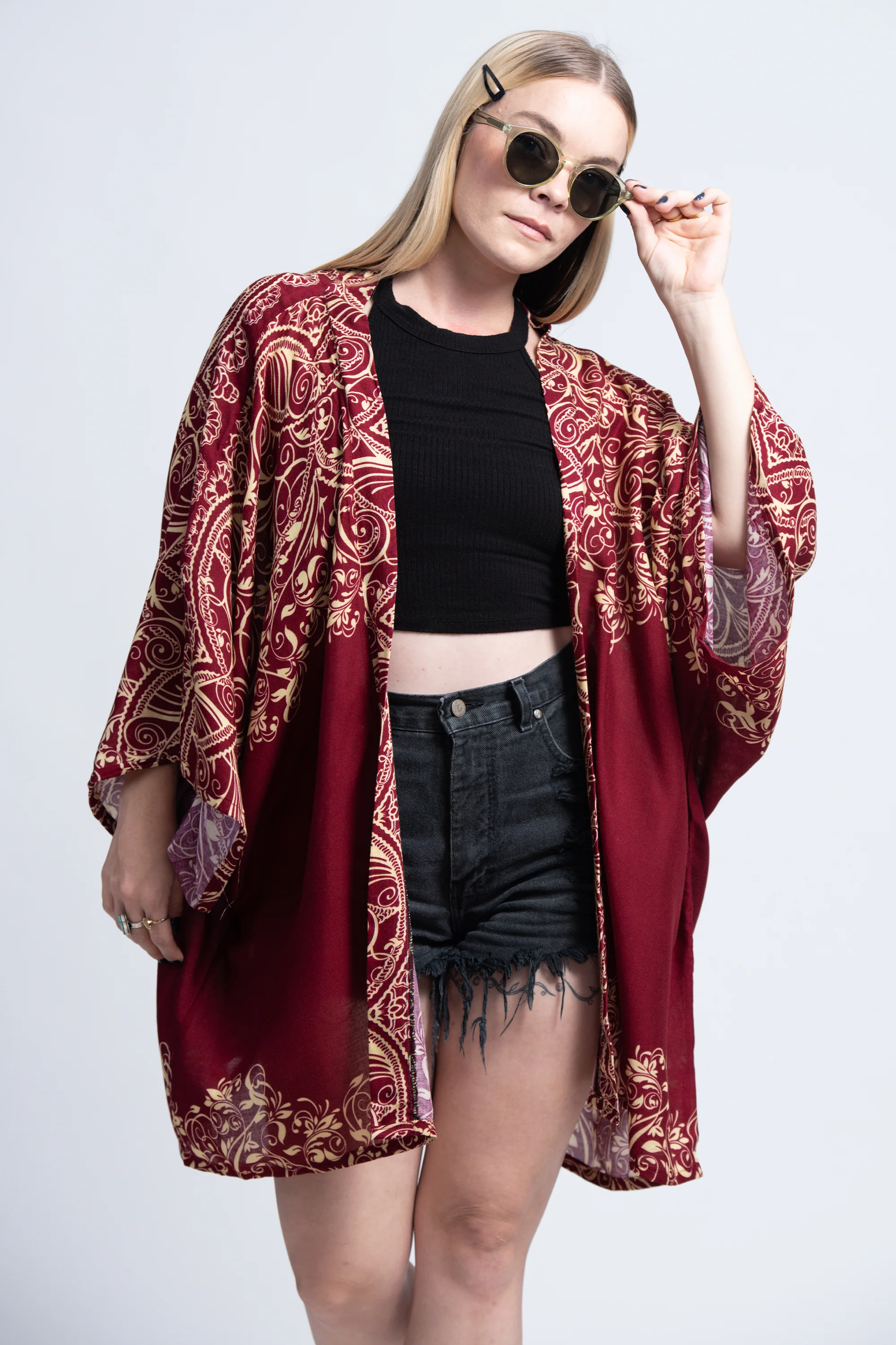 2726-Vines-Kimono-Cardigan-in-Red-5.webp Vines Kimono Cardigan in Red