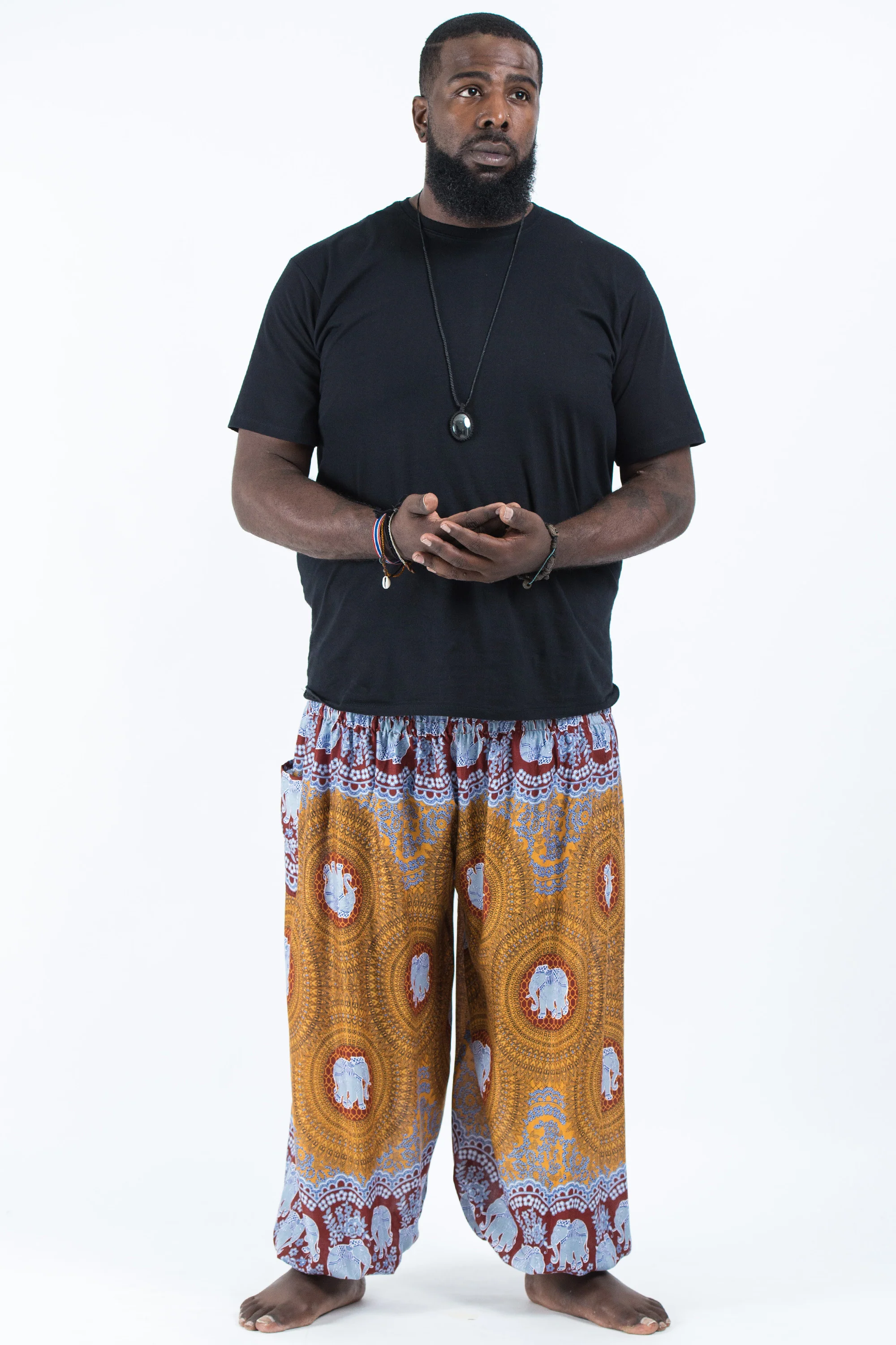 2729-Plus-Size-Mandala-Elephant-Men-s-Elephant-Pants-in-Bronze-4.webp Plus Size Mandala Elephant Men's Elephant Pants in Bronze