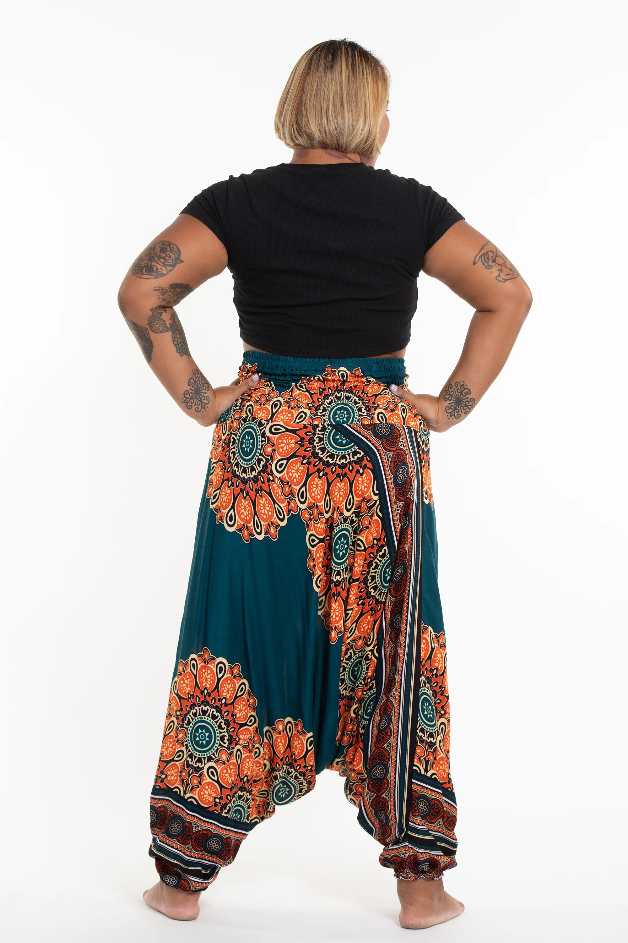 2730-Plus-Size-Peony-Mandalas-2-in-1-Jumpsuit-Harem-Pants-in-Teal-4.webp Plus Size Peony Mandalas 2-in-1 Jumpsuit Harem Pants in Teal