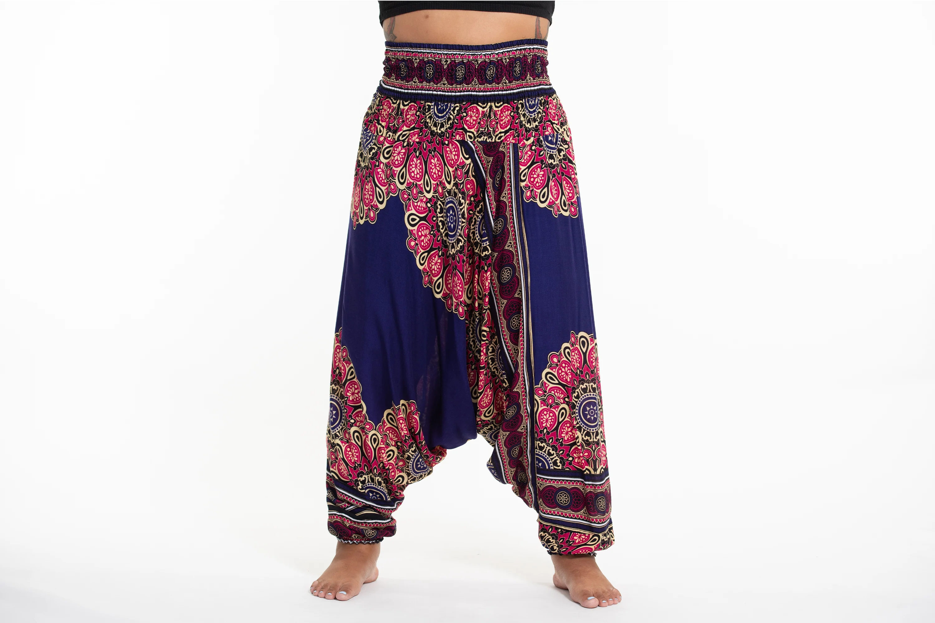 2731-Plus-Size-Peony-Mandalas-2-in-1-Jumpsuit-Harem-Pants-in-Indigo-2.webp Plus Size Peony Mandalas 2-in-1 Jumpsuit Harem Pants in Indigo