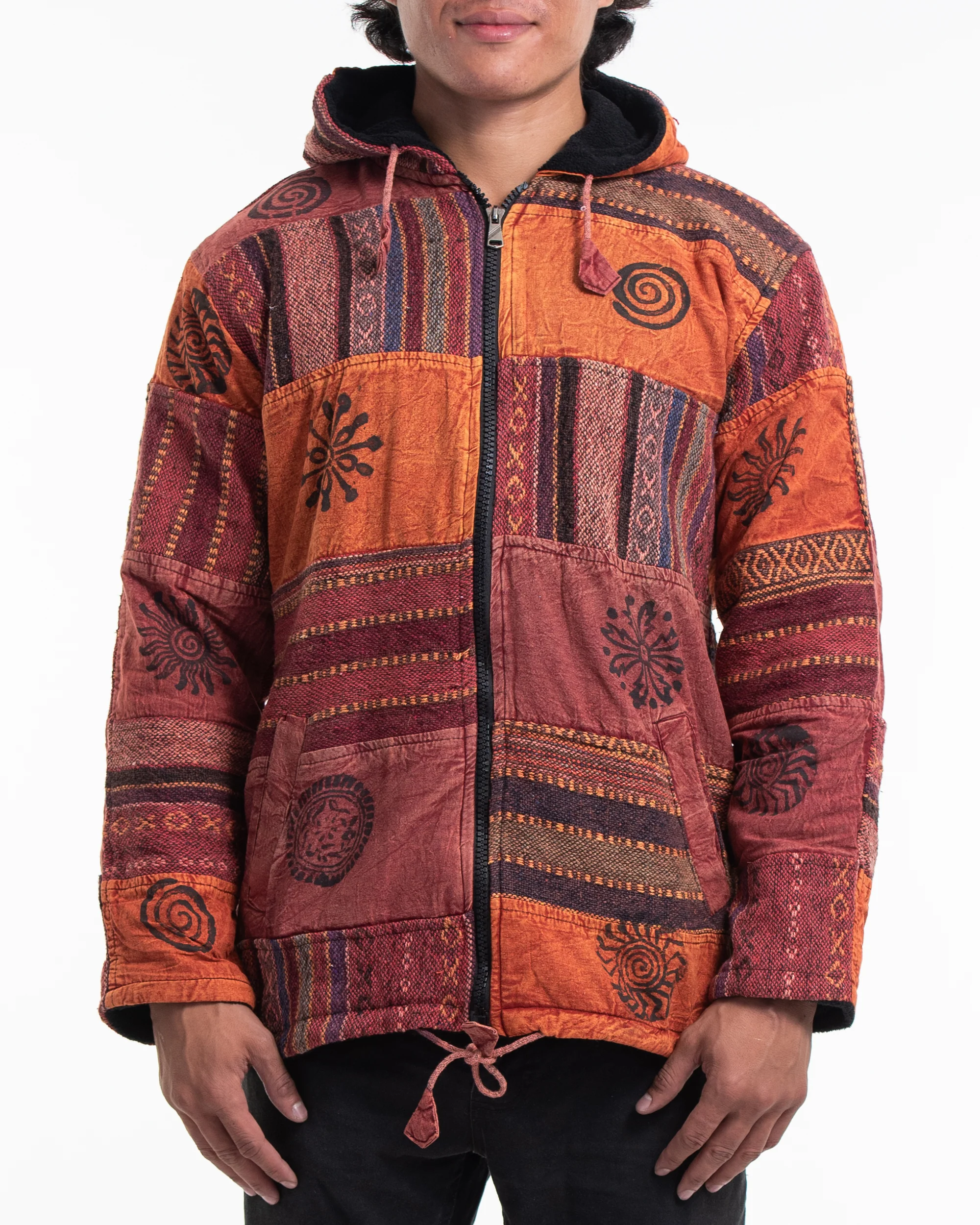 2758-Patchwork-Stone-Washed-Cotton-Jacket-in-Brick-01-3.webp Patchwork Stone Washed Cotton Jacket in Brick 01