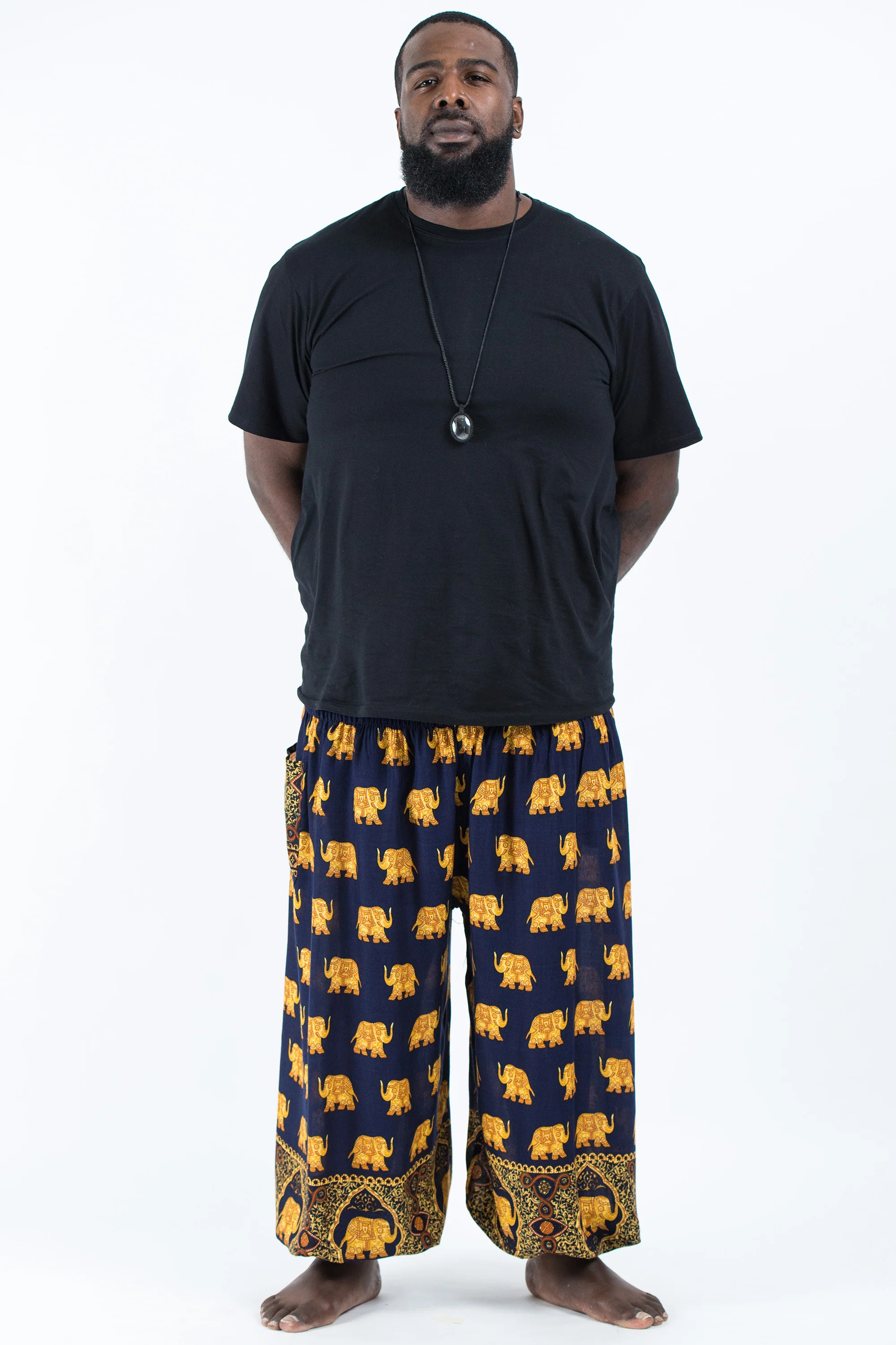 2774-Plus-Size-Golden-Elephant-Men-s-Elephant-Pants-in-Navy-4.webp Plus Size Golden Elephant Men's Elephant Pants in Navy