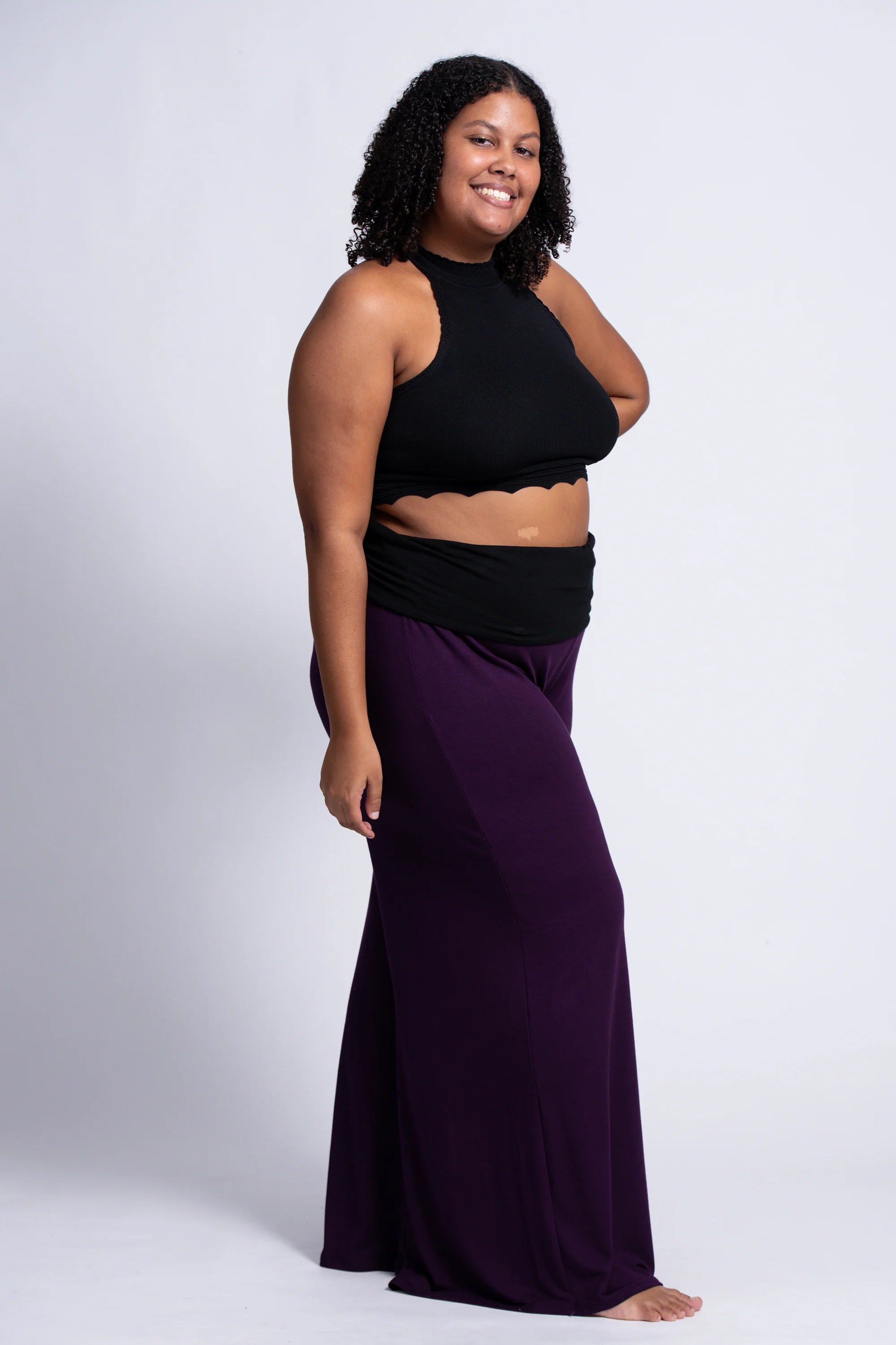 2795-Plus-Size-Mandala-Print-Wide-Leg-Palazzo-Harem-Pants-Cotton-Spandex-in-Purple-3.webp Plus Size Mandala Print Wide Leg Palazzo Harem Pants Cotton Spandex in Purple