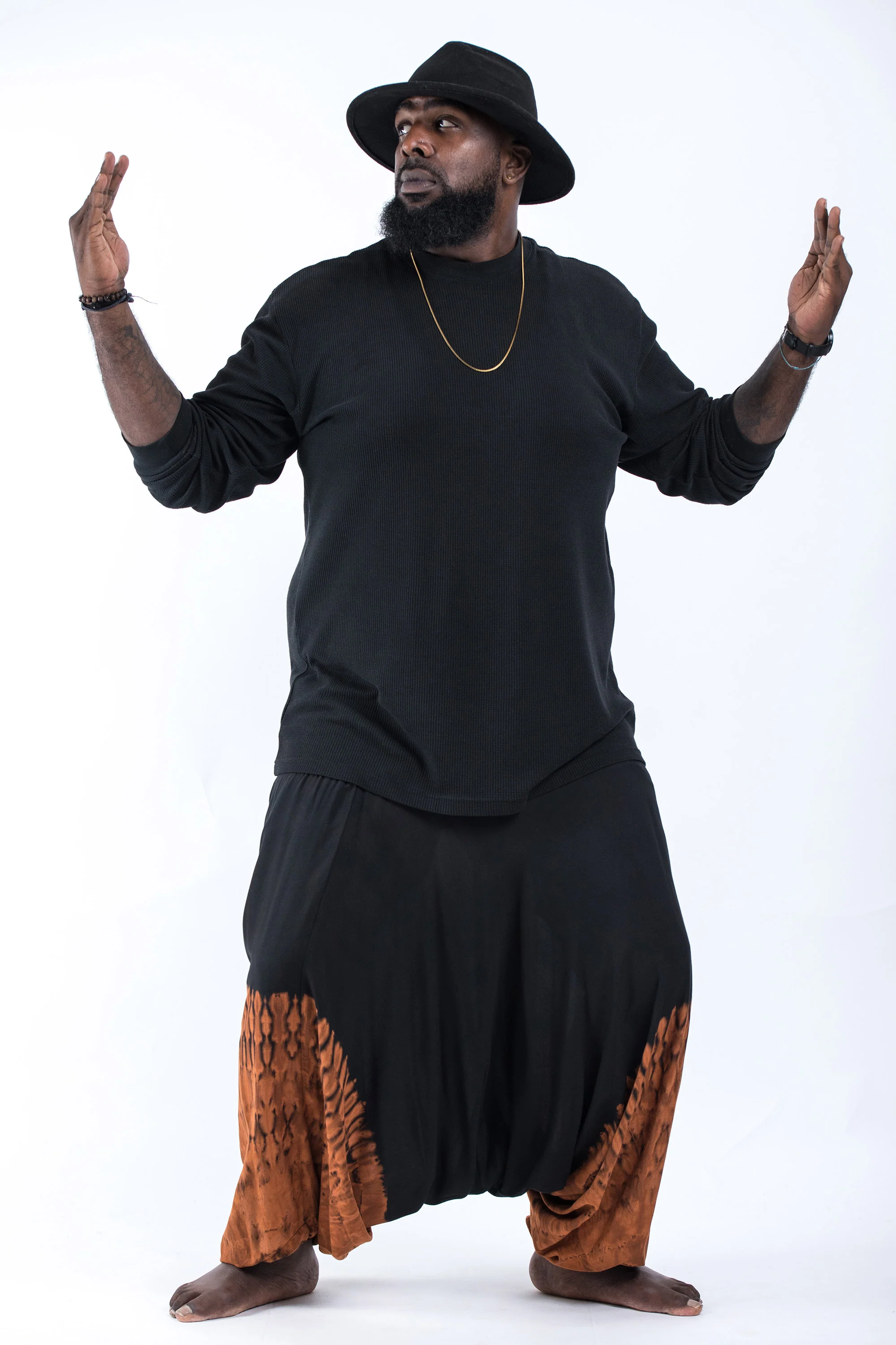 2813-Plus-Size-Tie-Dye-Drop-Crotch-Men-s-Harem-Pants-in-Black-06-4.webp Plus Size Tie Dye Drop Crotch Men's Harem Pants in Black 06