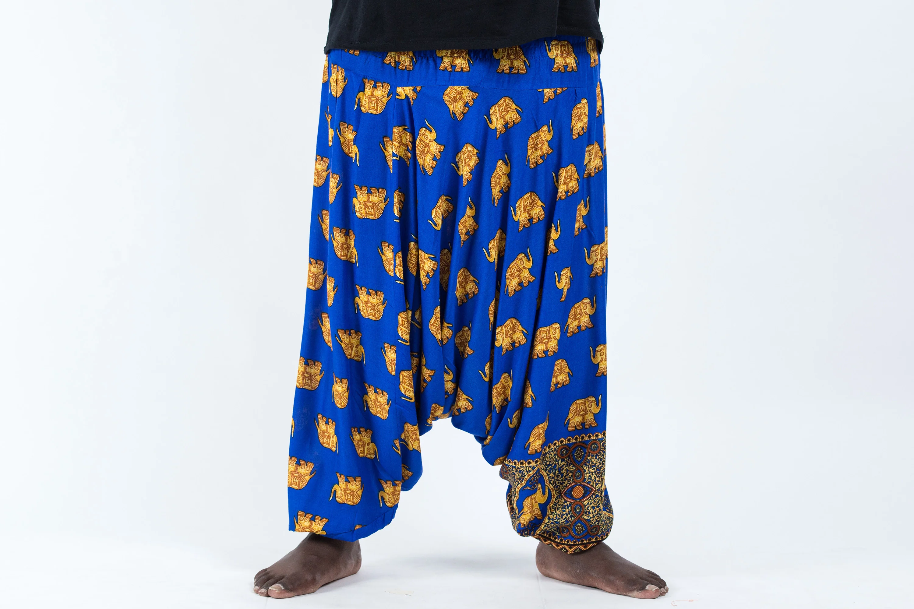 2816-Plus-Size-Golden-Elephant-Drop-Crotch-Men-s-Elephant-Pants-in-Blue-2.webp Plus Size Golden Elephant Drop Crotch Men's Elephant Pants in Blue