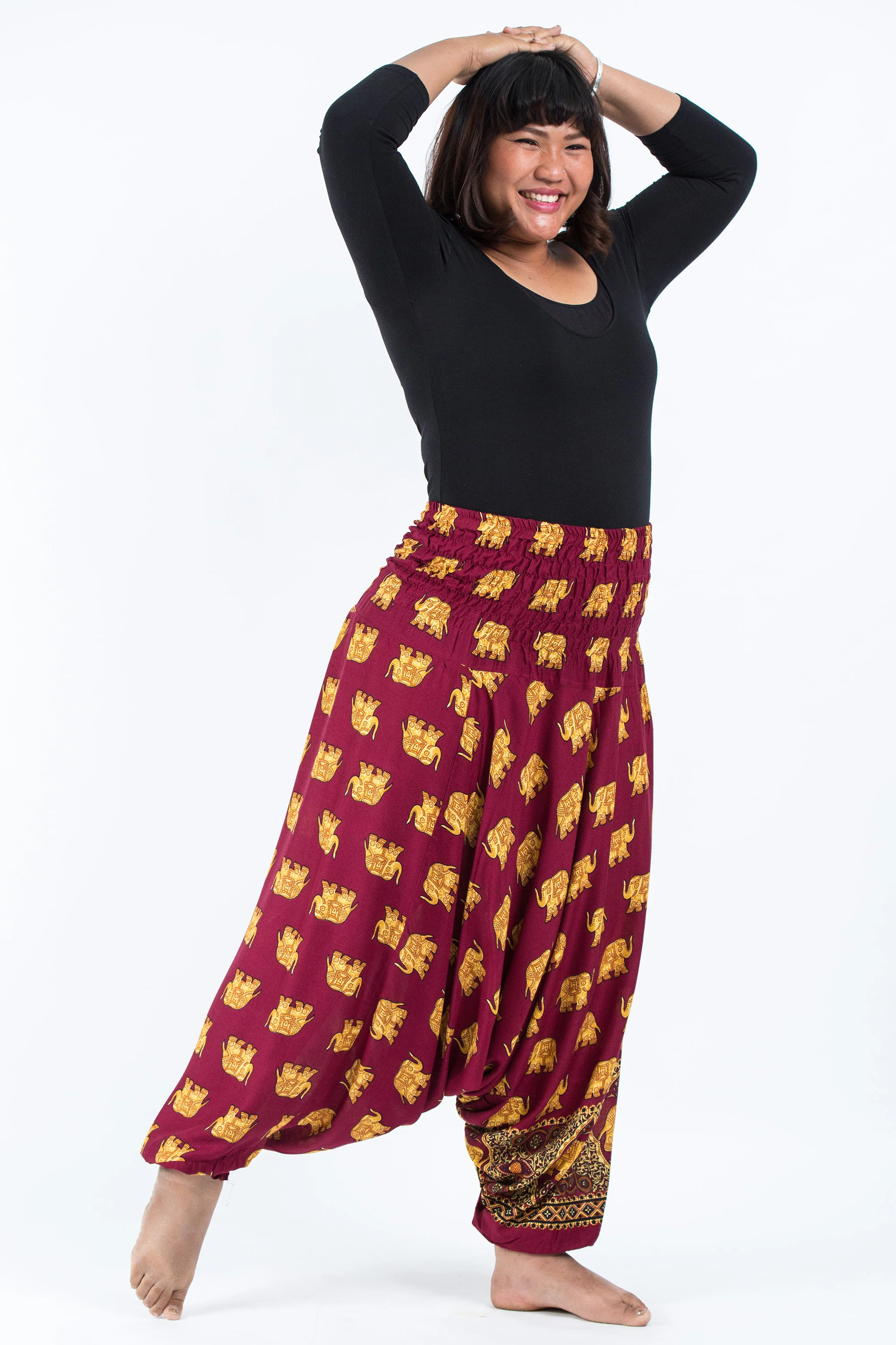 2817-Plus-Size-Golden-Elephant-2-in-1-Jumpsuit-Elephant-Pants-in-Maroon-3.webp Plus Size Golden Elephant 2-in-1 Jumpsuit Elephant Pants in Maroon