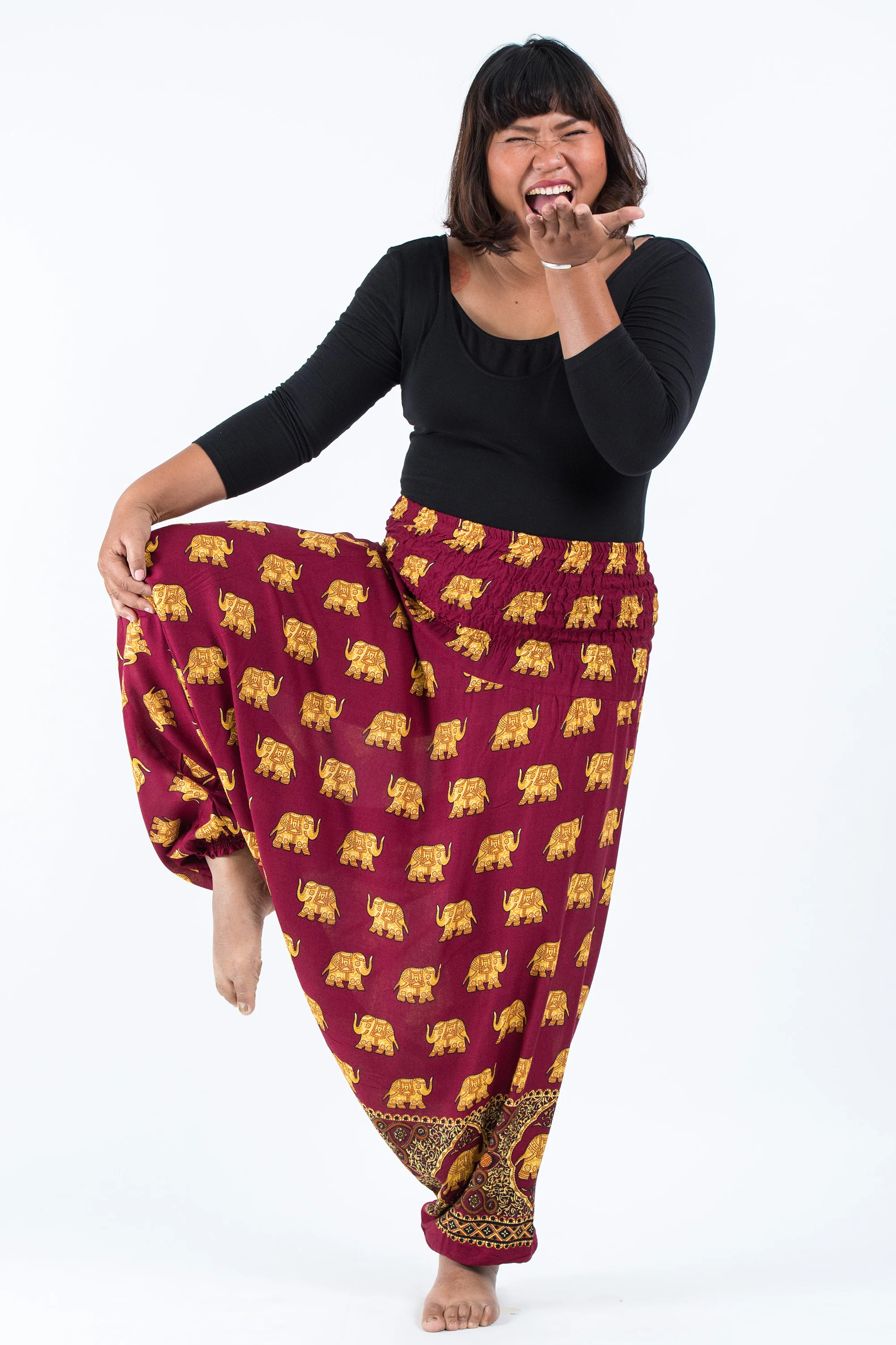 2817-Plus-Size-Golden-Elephant-2-in-1-Jumpsuit-Elephant-Pants-in-Maroon-5.webp Plus Size Golden Elephant 2-in-1 Jumpsuit Elephant Pants in Maroon