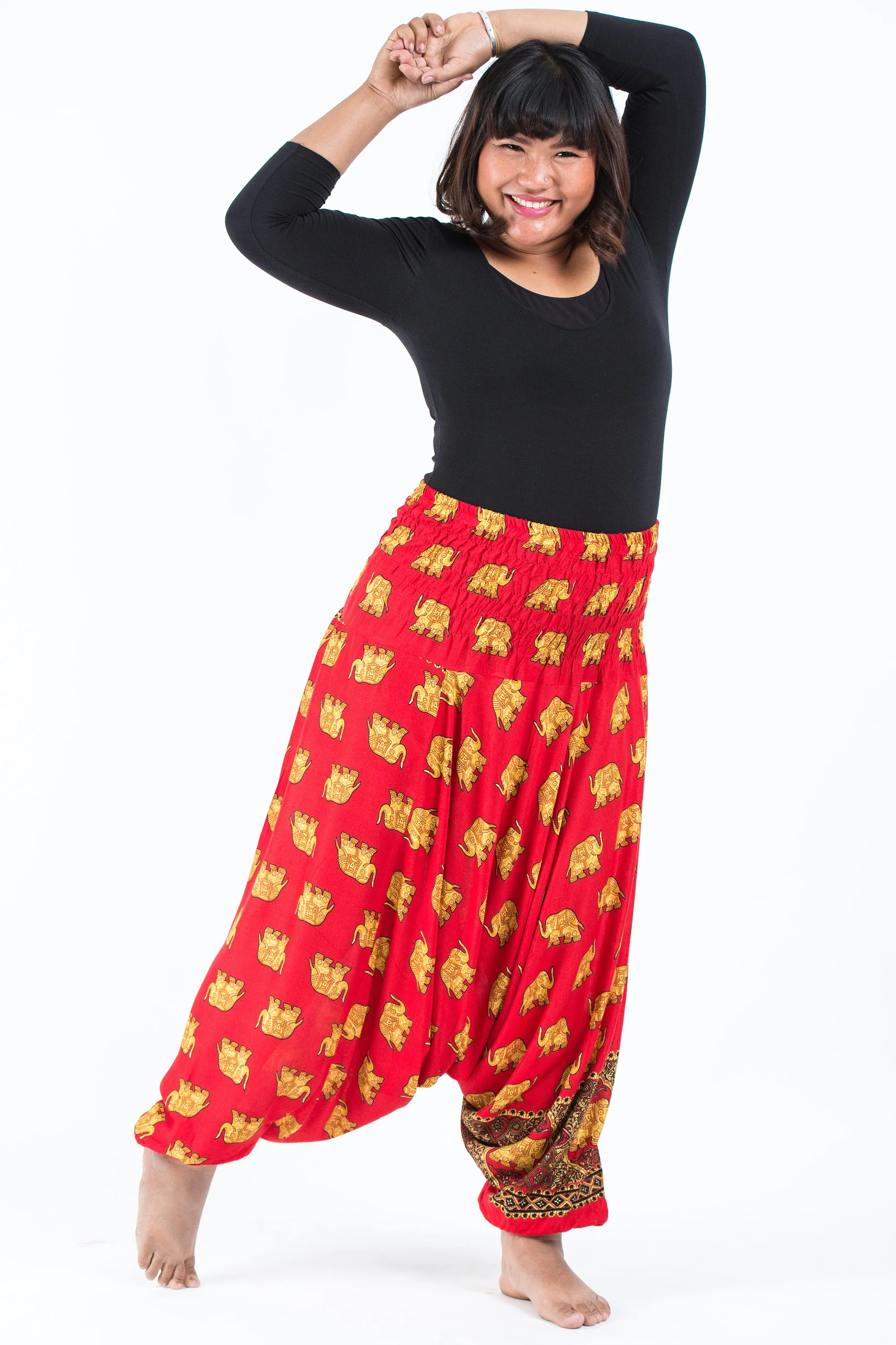 2818-Plus-Size-Golden-Elephant-2-in-1-Jumpsuit-Elephant-Pants-in-Red-3.webp Plus Size Golden Elephant 2-in-1 Jumpsuit Elephant Pants in Red